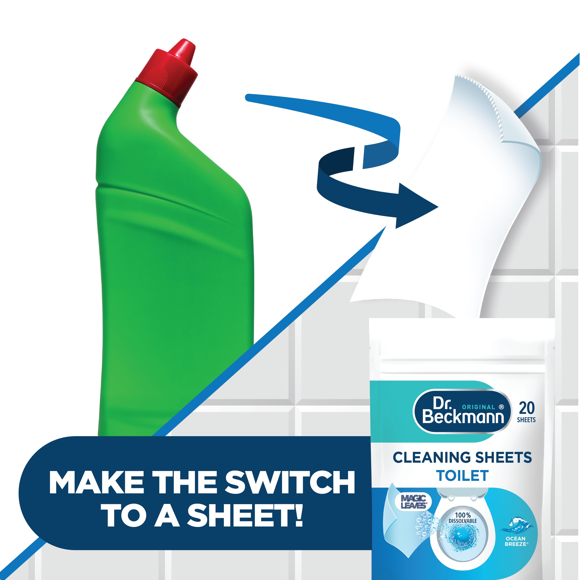 Dr. Beckmann - Toilet Cleaning Sheets for Easy Everyday Hygienic Cleaning