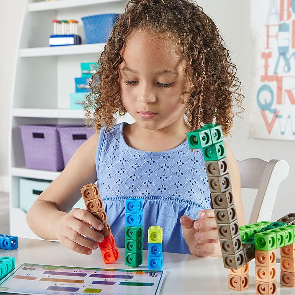 Learning Resources MathLink Cubes Early Maths Activity Set - Dino-Themed Educational Building Playset for Ages 5+ 4