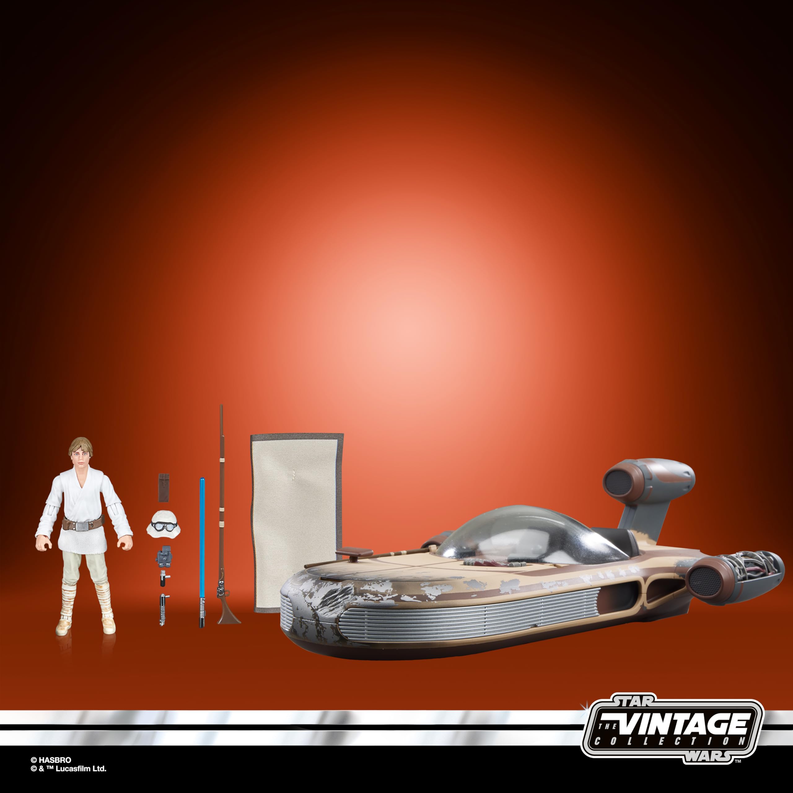 Star Wars The Vintage Collection Landspeeder & Luke Skywalker (Tatooine) - Action Figure with Vehicle for Ages 4+