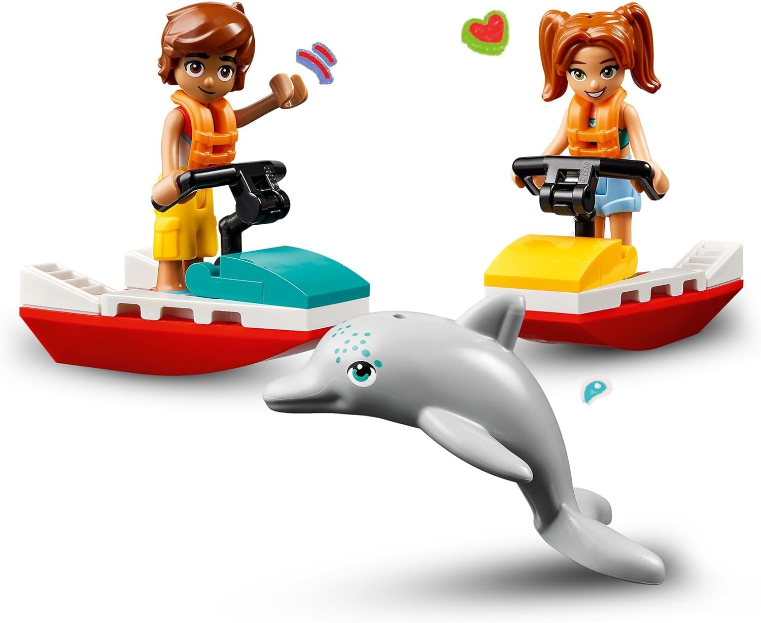 LEGO Friends Beach Water Scooter Building Set - Dolphin & Mini-Dolls Playset for Ages 5+