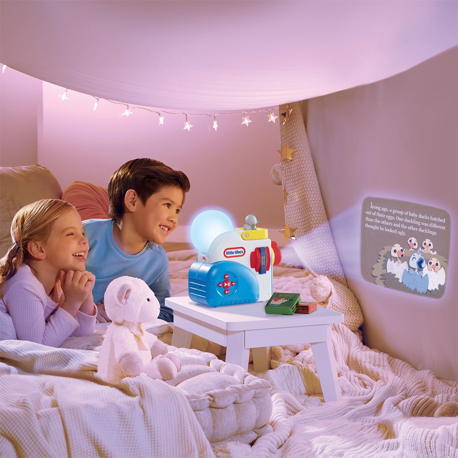 Little Tikes Story Dream Machine Starter Pack - Light, Sound & Audio Projector with 3 Fairytale Stories 3