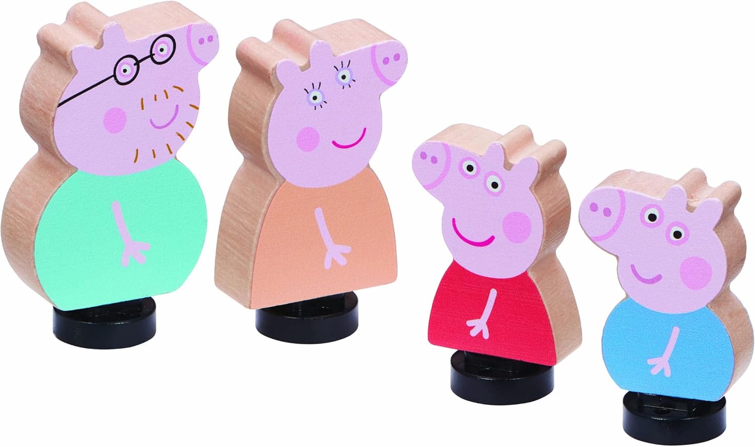 Peppa Pig Wooden Family Figures - Chunky Play Set for Toddlers 18 Months & Up