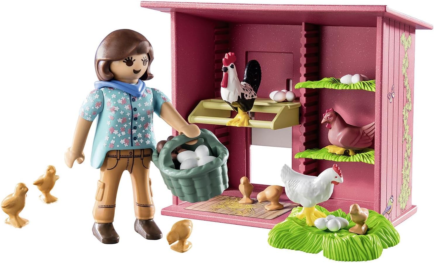Playmobil 71308 Country Hen House with Chicken Family Playset - Farm Animal Toy for Ages 4+ 3