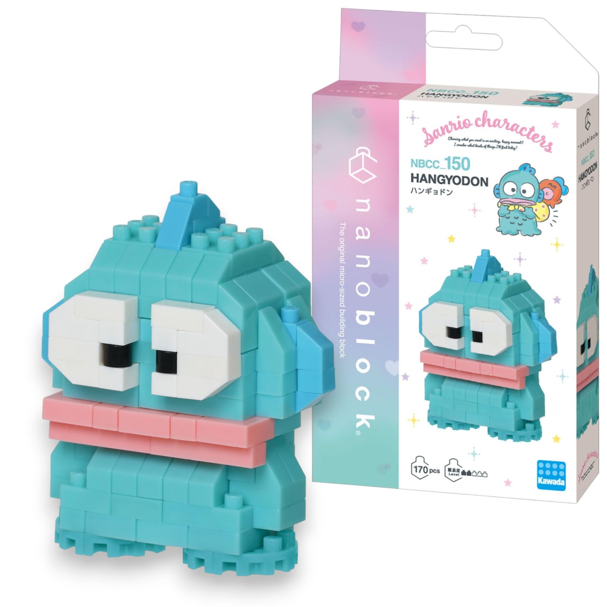 nanoblock Sanrio Hangyodon Model Kit | 170 Micro-Bricks | Difficulty 2/5 | Ages 12+ 1