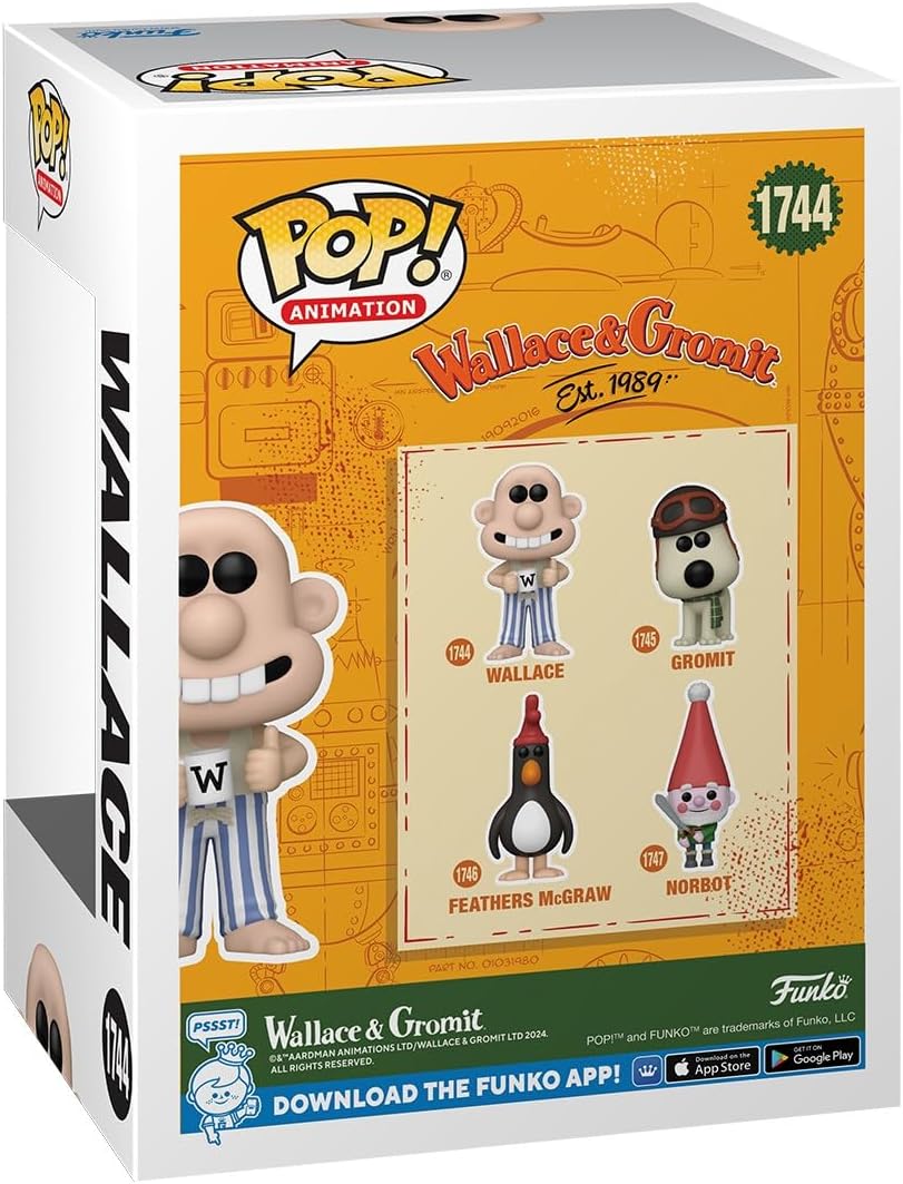 Funko Pop! Movies: Wallace in Pajamas & Gromit Vinyl Figure (79780) 3
