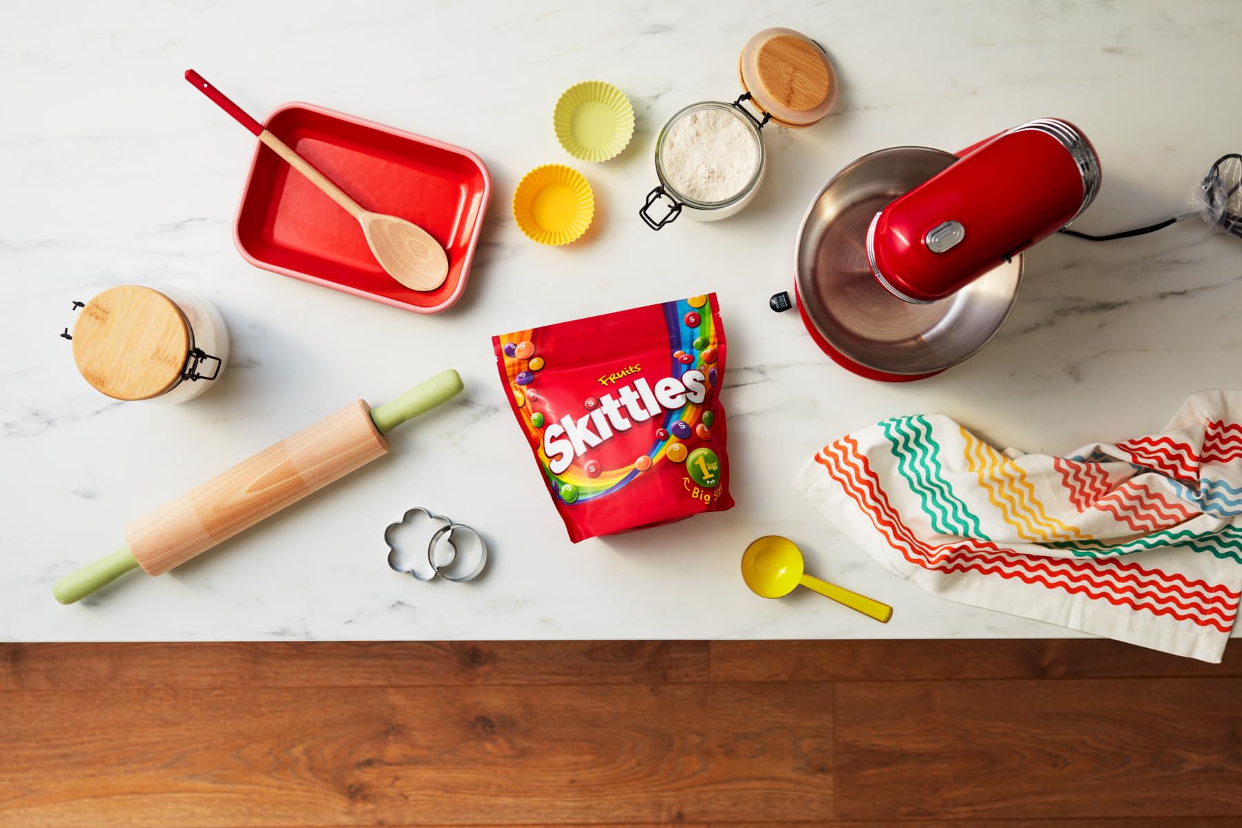 Skittles Fruit Flavoured Chewy Sweets Bag - 1kg Vegan Bulk Candy 5