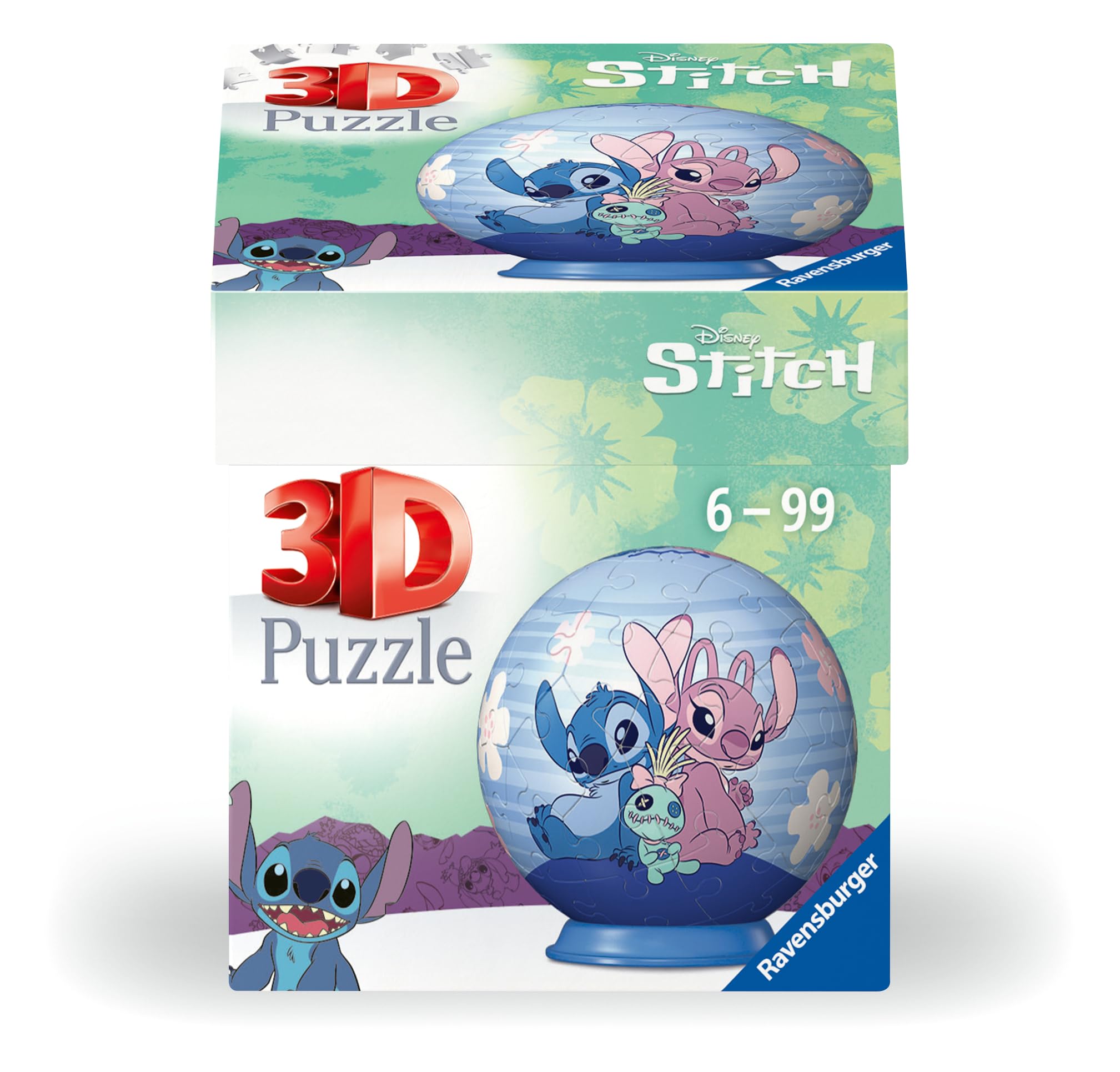 Ravensburger Disney Stitch and Friends 3D Jigsaw Puzzle - 54 Pieces | Ages 6+ 7