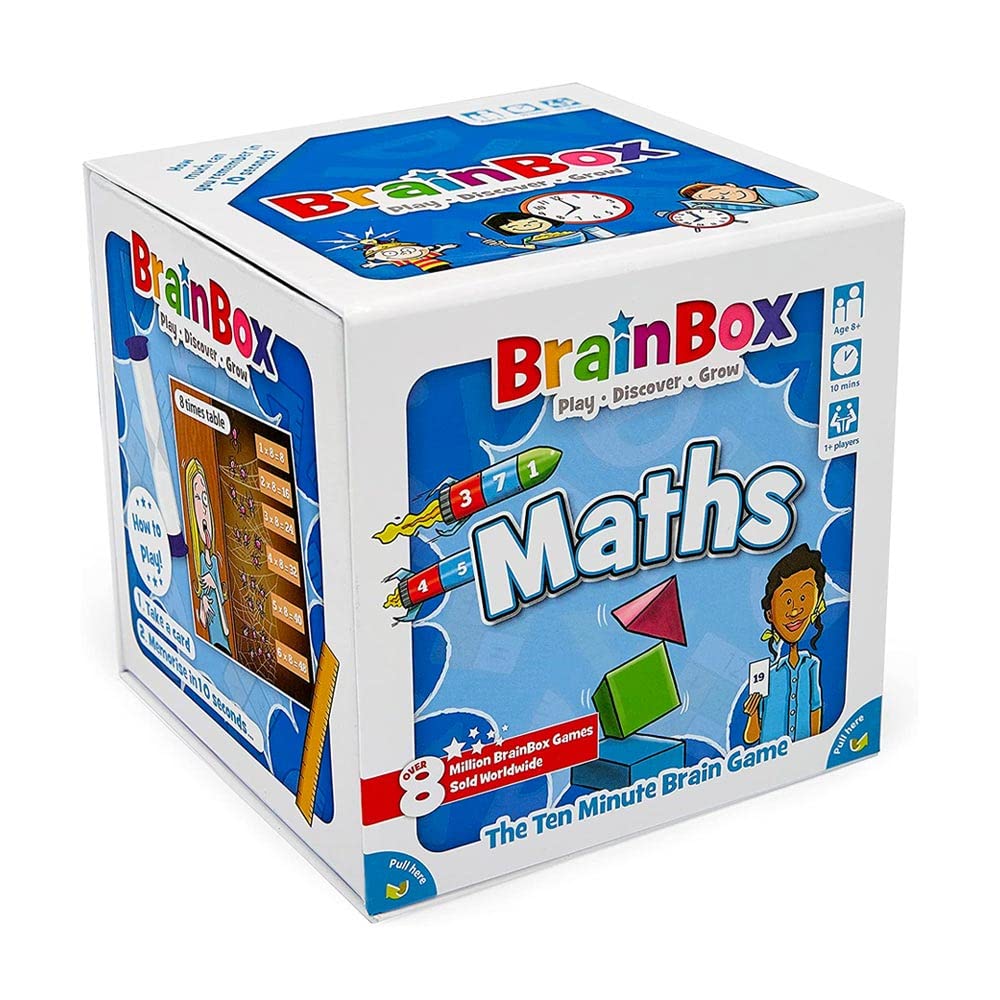 BrainBox Maths Card Game | 55 Curriculum-Based Cards | Ages 8+ | 1+ Players | 10-Minute Play
