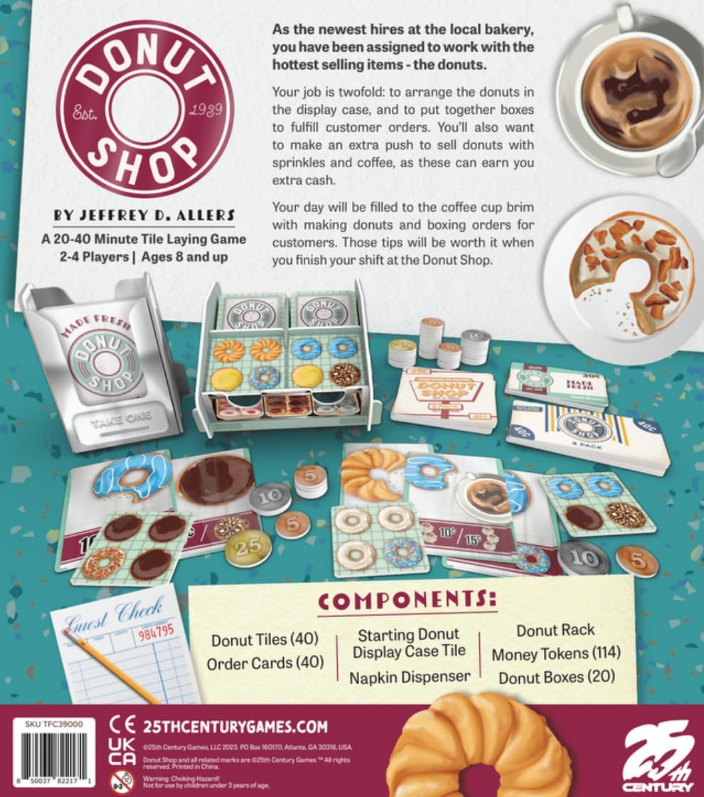 25th Century Games Donut Shop Strategy Board Game 4