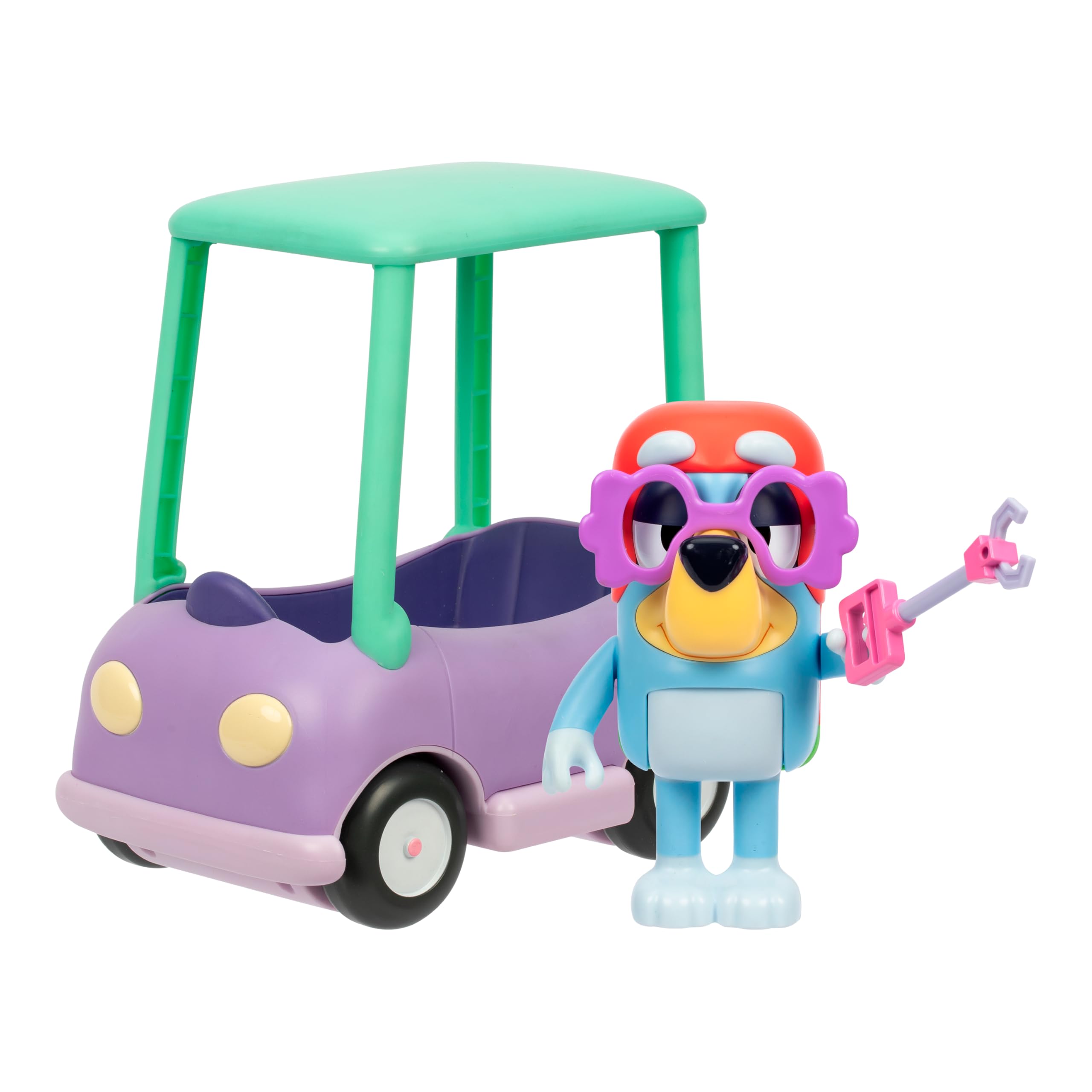 Bluey Chat Mates Grannies Car with Janet - Interactive Talking Figure & Vehicle Playset