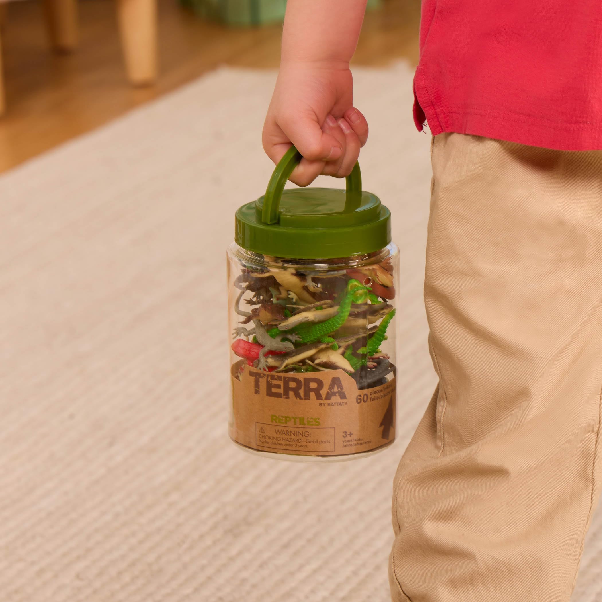 Terra by Battat - 60 Piece Reptile Animal Tube | Realistic Plastic Figurines | Ages 3+ 3