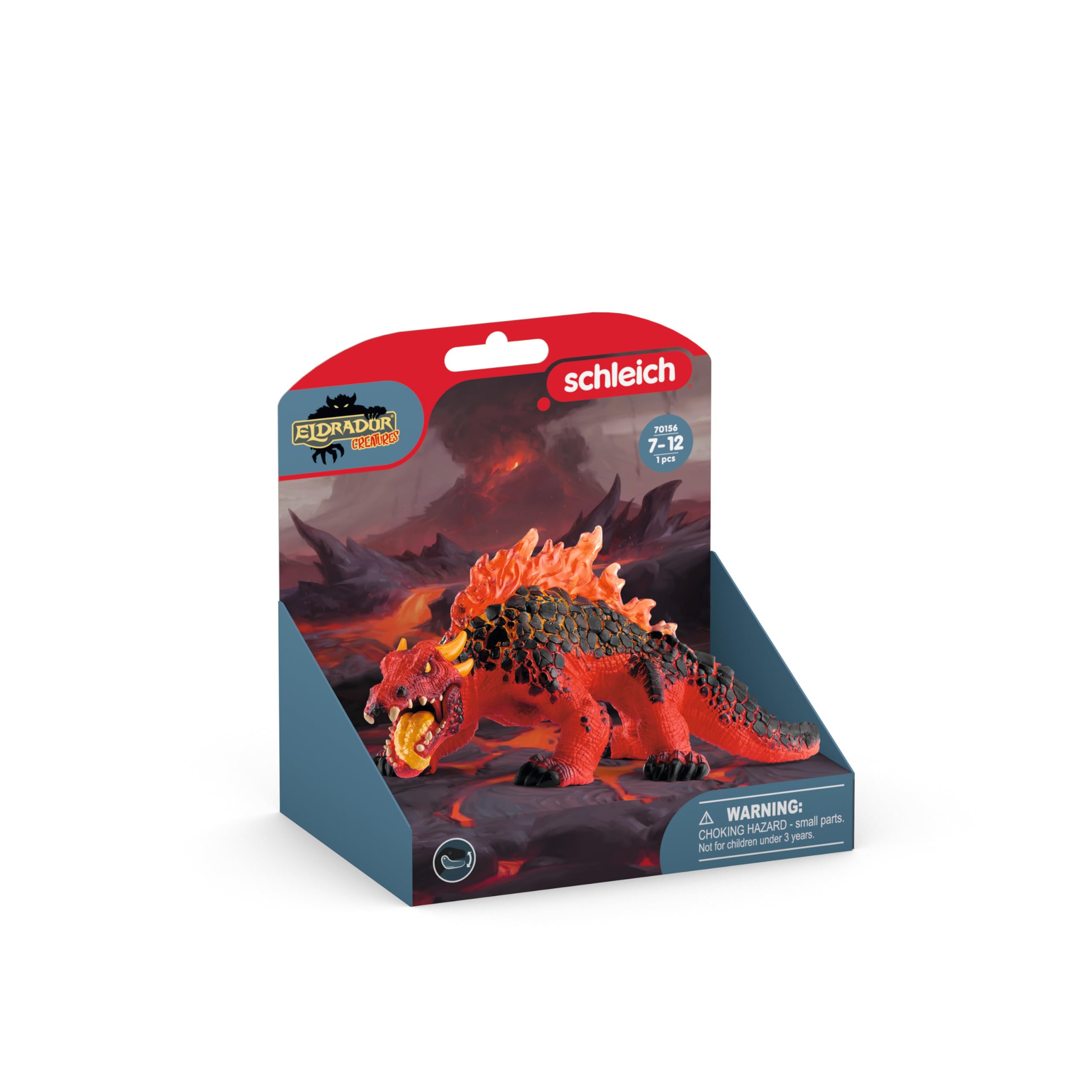 Schleich Eldrador Magma Lizard 70156 - Highly Detailed Fantasy Action Figure with Movable Jaw - Ages 7+