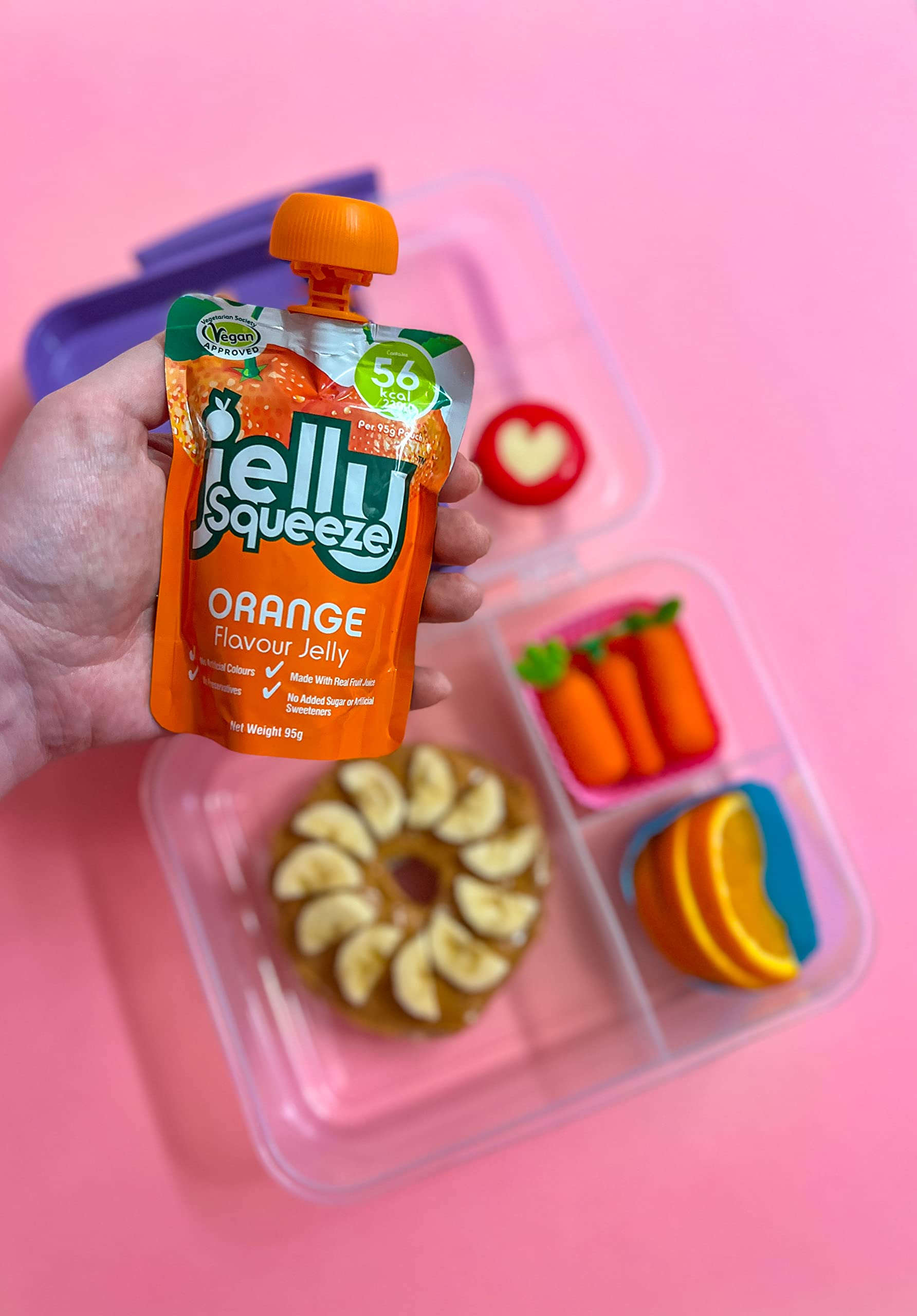 JellySqueeze - Orange Flavour Jelly Pouches, 16 x 95g 5