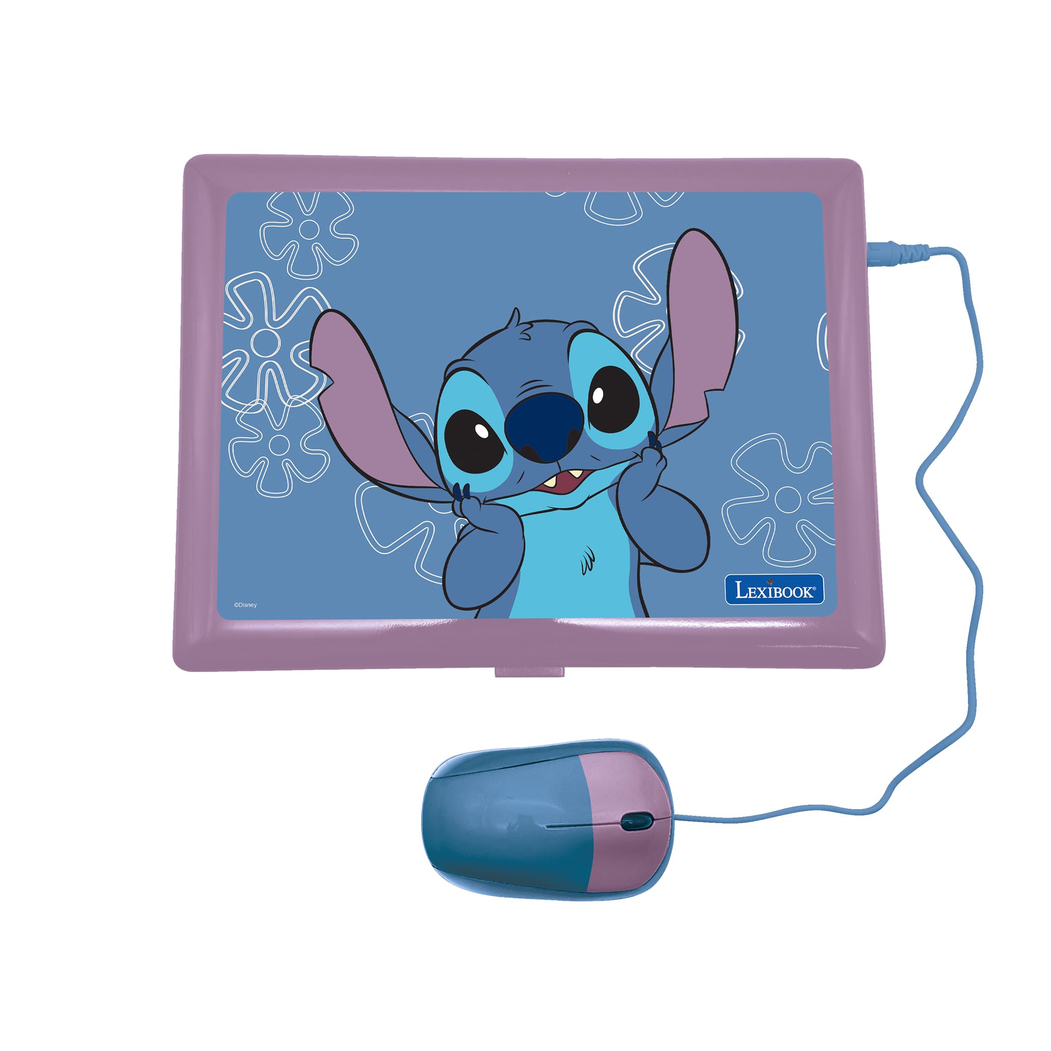 Lexibook Disney Stitch Bilingual Educational Laptop - 170 Activities in English & French for Kids 4+