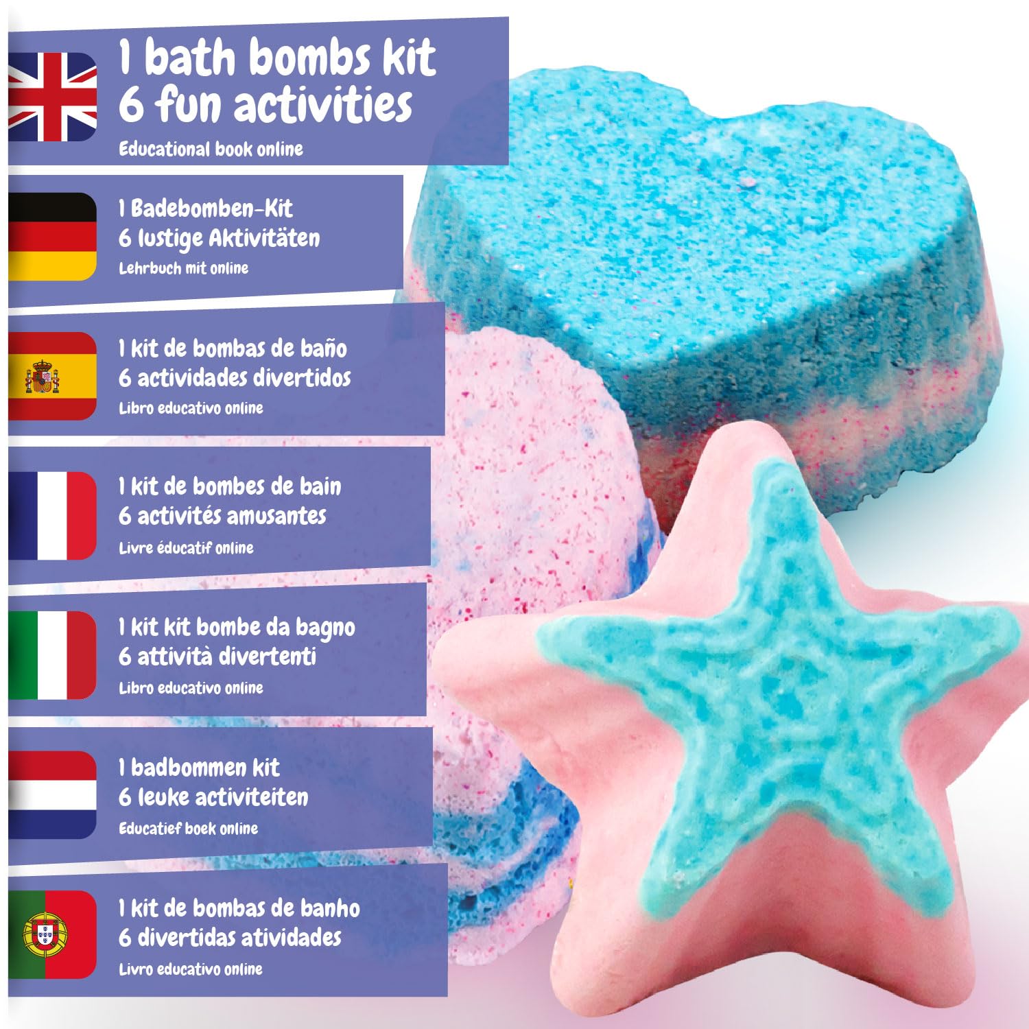 Science4you Bath Bombs for Kids +8 – Make Your Own Bath Bombs, Educational Science Kit with 14 Contents