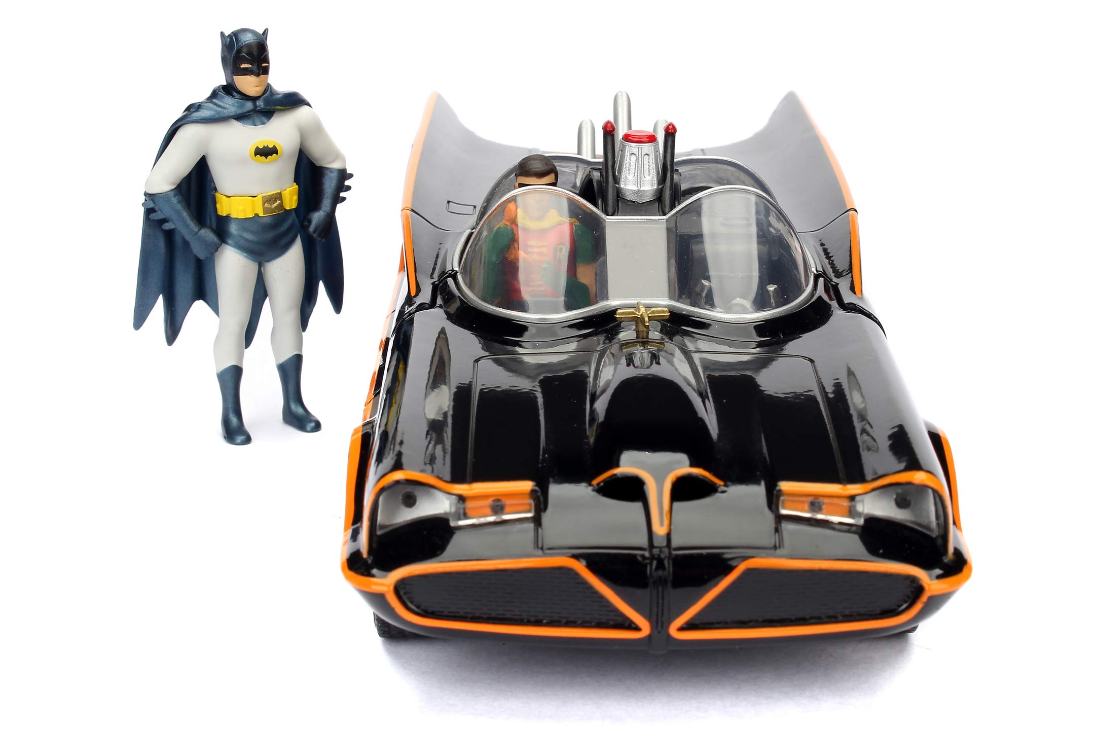 1966 Batman Classic Batmobile 1:24 Scale Die-Cast Replica with Adam West Figure 3