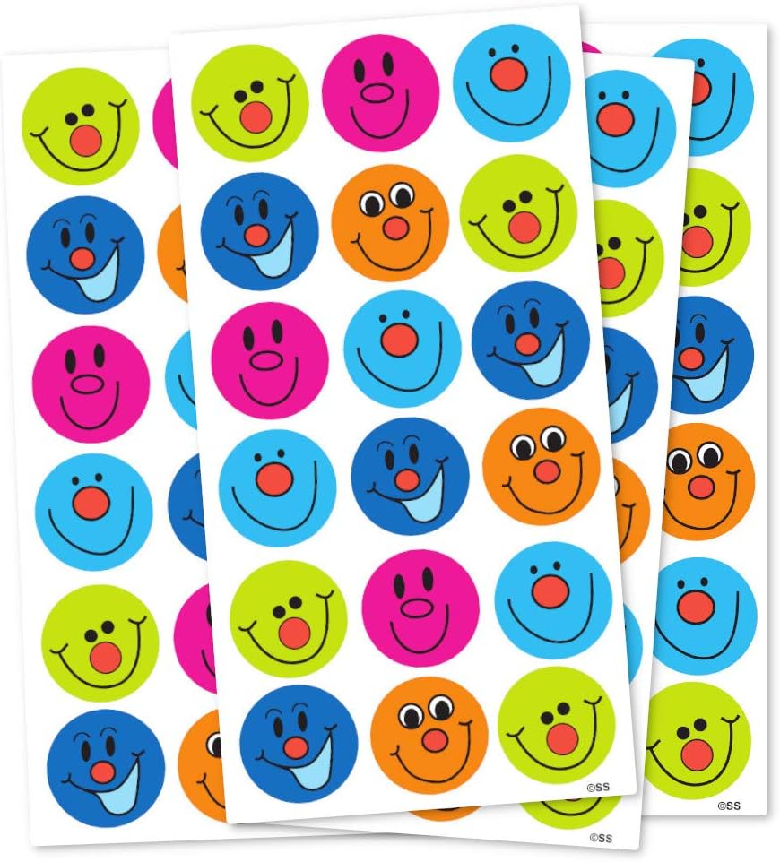 Sticker Solutions Smiley Face Stickers (Pack of 180) - 25mm Reward Stickers for Kids 3