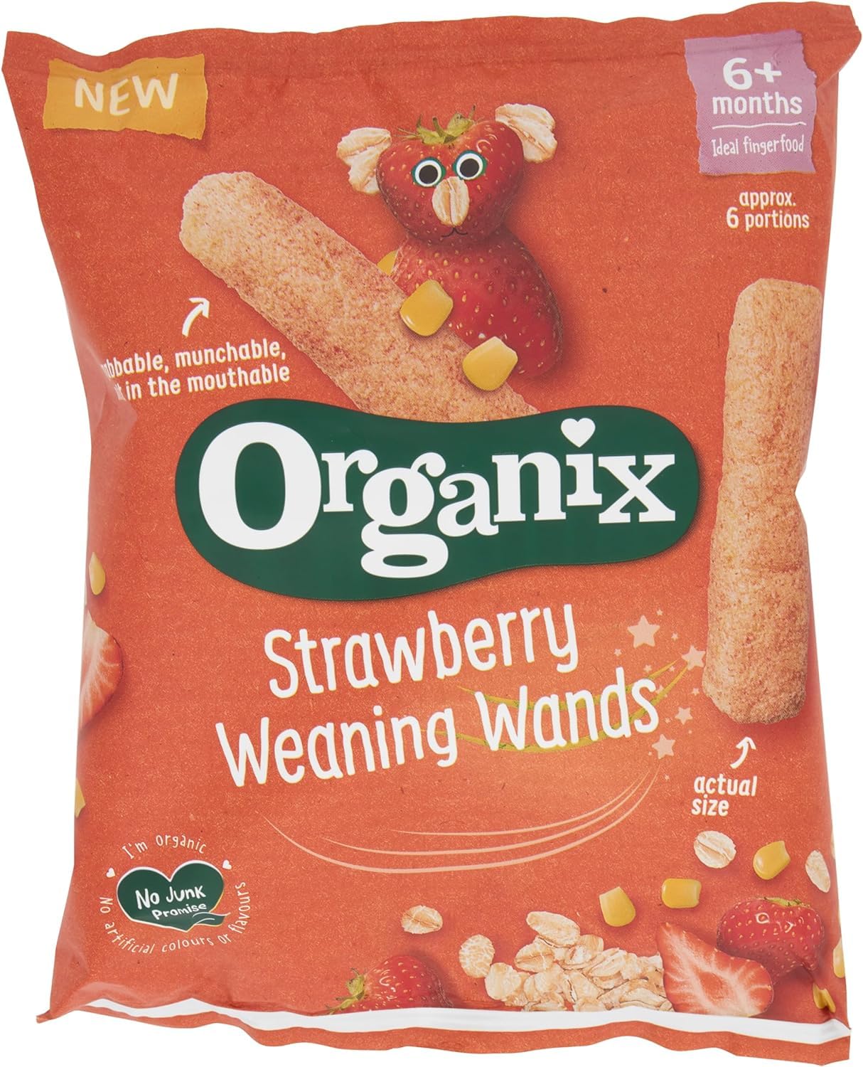 Organix - Strawberry Weaning Wands Organic Baby Snack