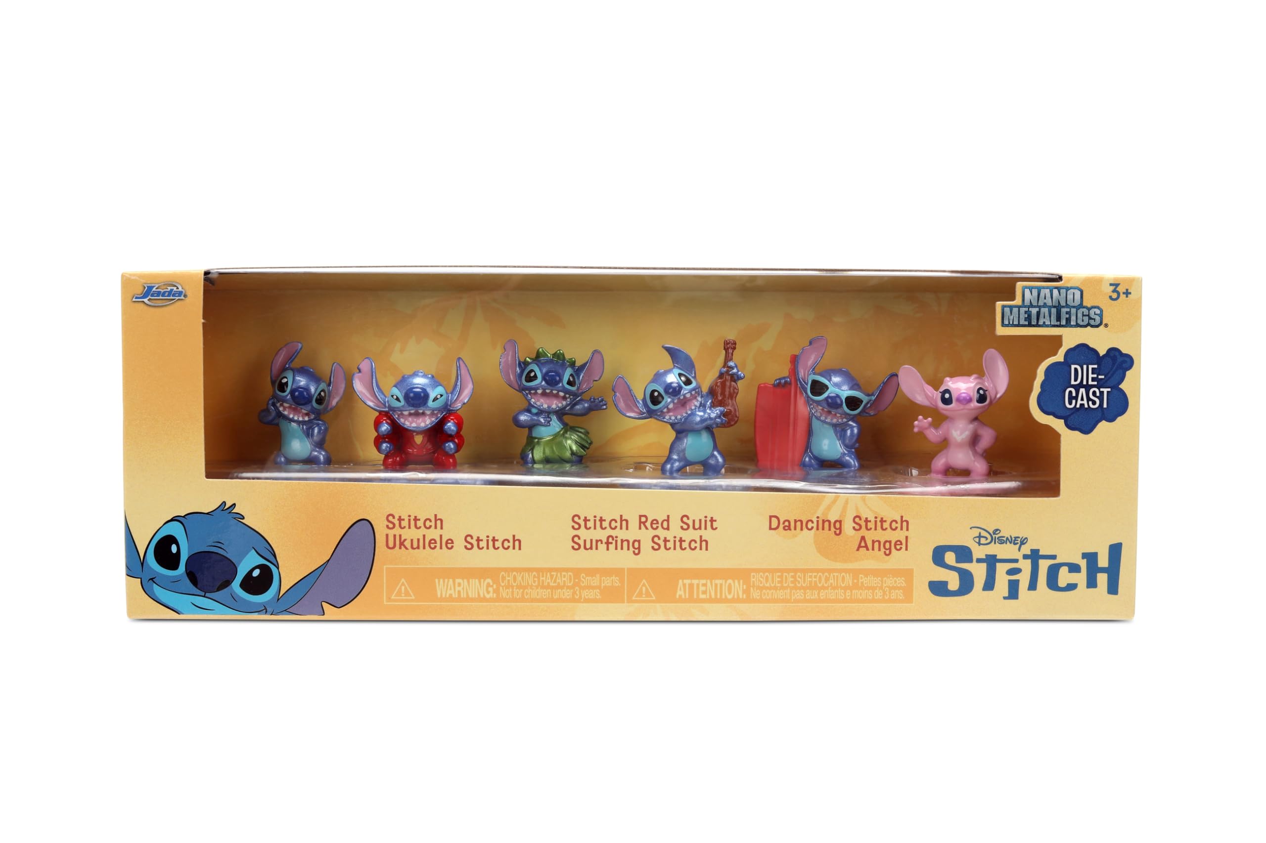 Jada Stitch Nano Metalfigs 6-Pack | 1.65-Inch Die-Cast Figures | Collectible Movie Statues 4