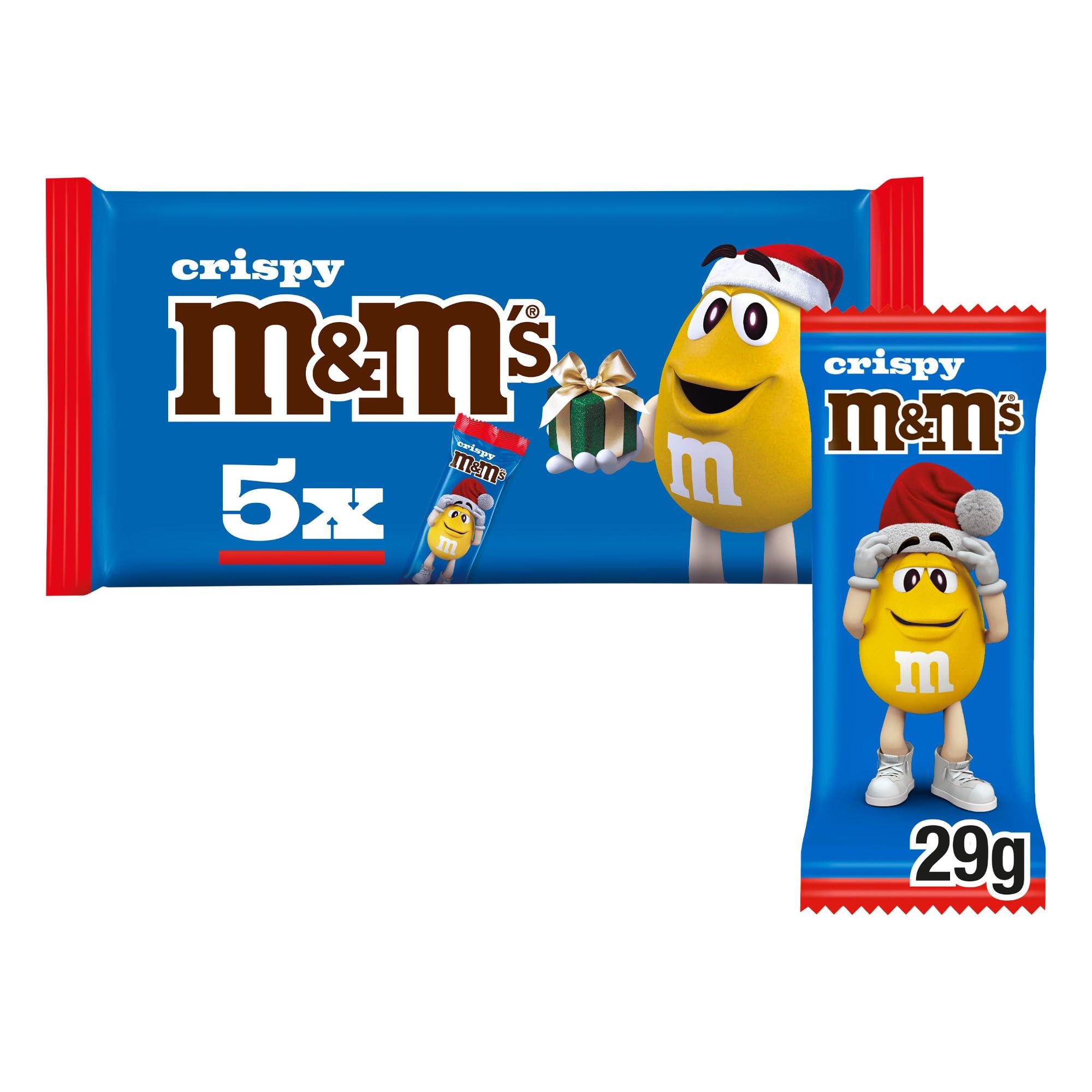 M&M's Milk Chocolate Crispy Santa 5-Pack Multipack 9