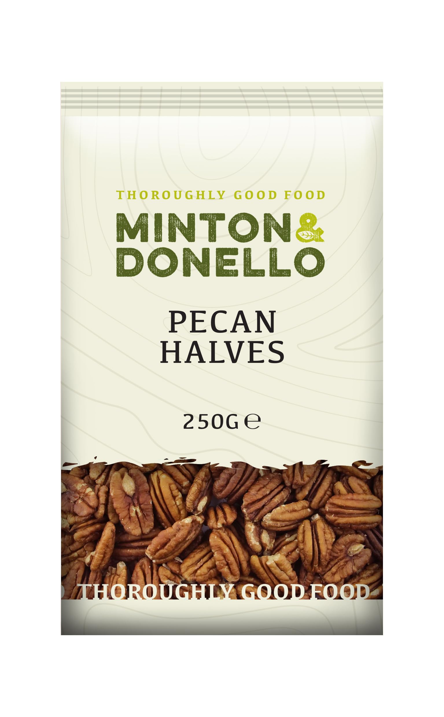 Minton & Donello - Pecan Halves, Fresh & Crunchy, Source of Healthy Fats, 250g