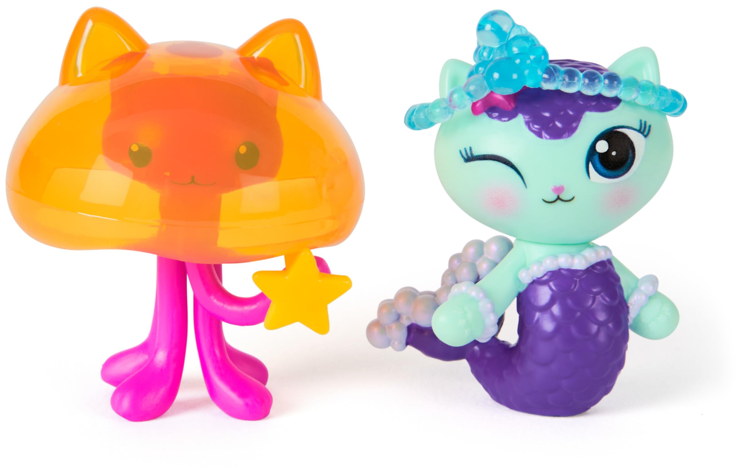 Gabby's Dollhouse MerCat and Kitty Jellyfish Toy Figures with Accessories