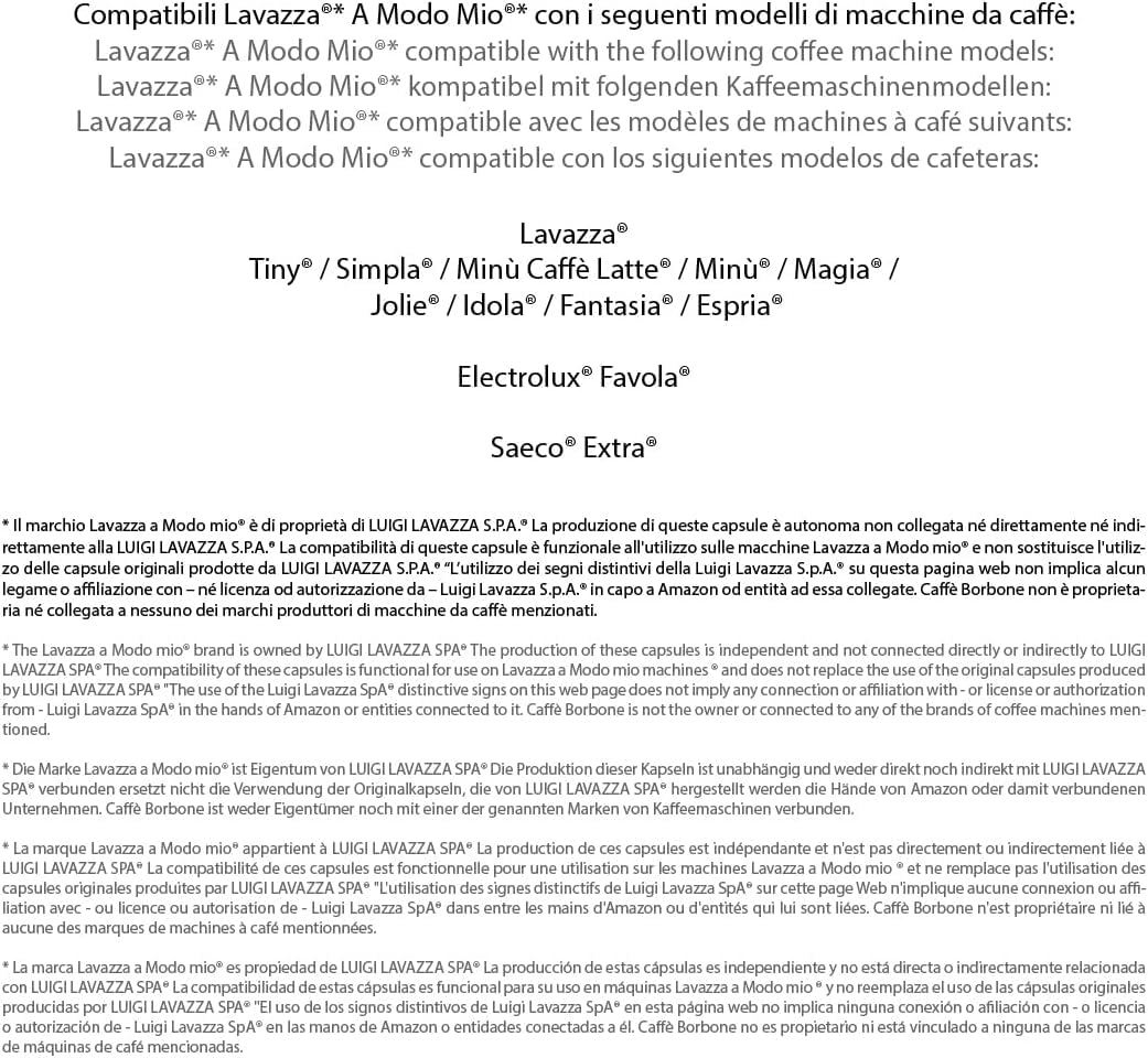 Caffè Borbone Don Carlo Dek Decaffeinated Coffee Blend - 50 Capsules - Compatible with Lavazza A Modo Mio Machines 5