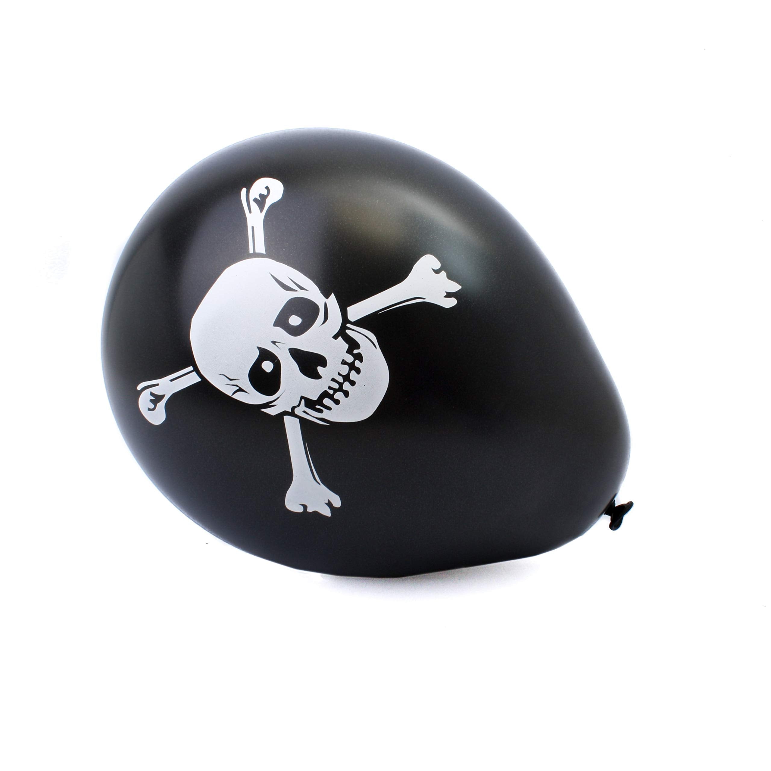 Pirate Skull & Crossbones Balloons - 15Pk Latex Party Decorations for Halloween & Birthday 6