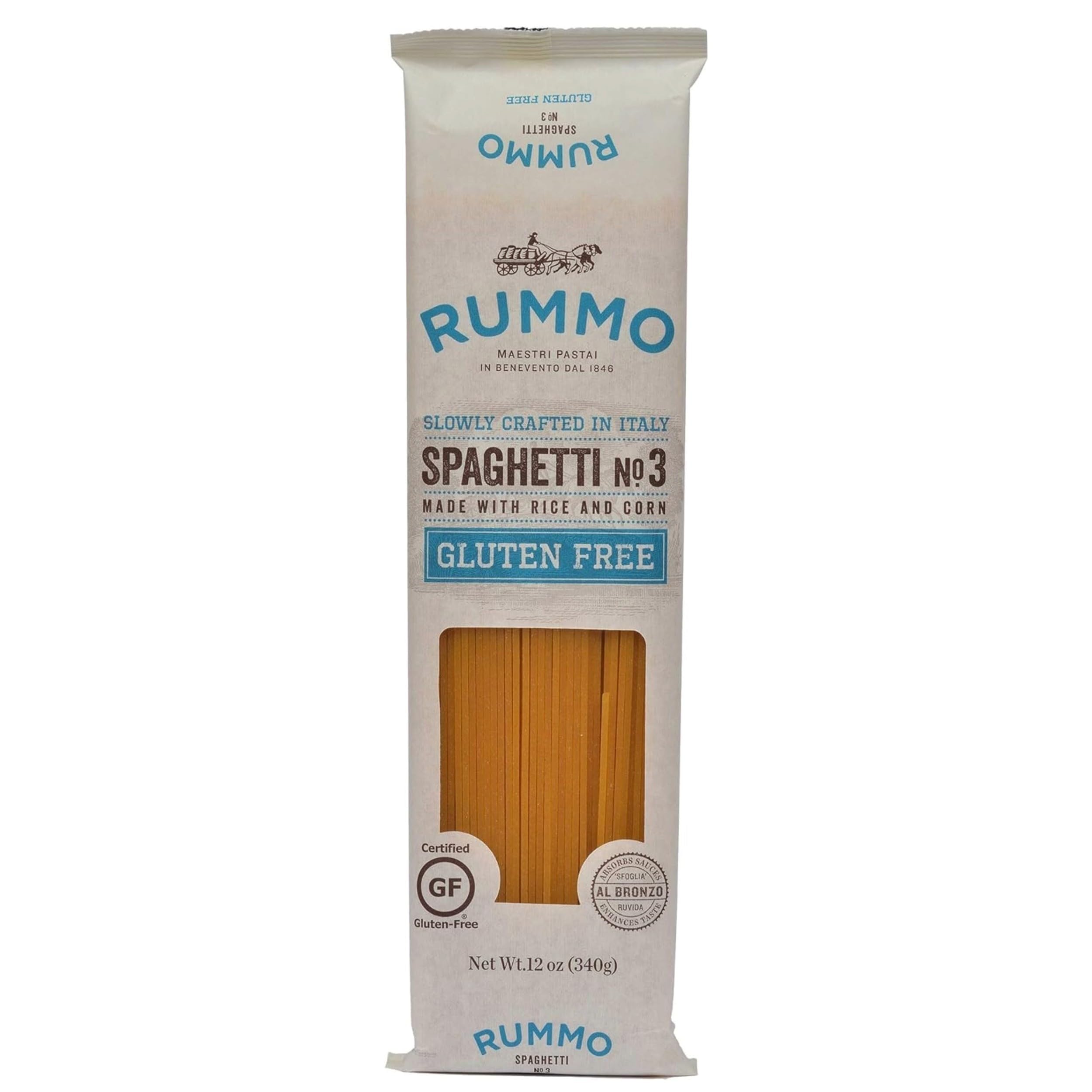 Rummo Gluten Free Spaghetti Pasta No. 3 - 340g Pack of 1 | Made in Italy 1