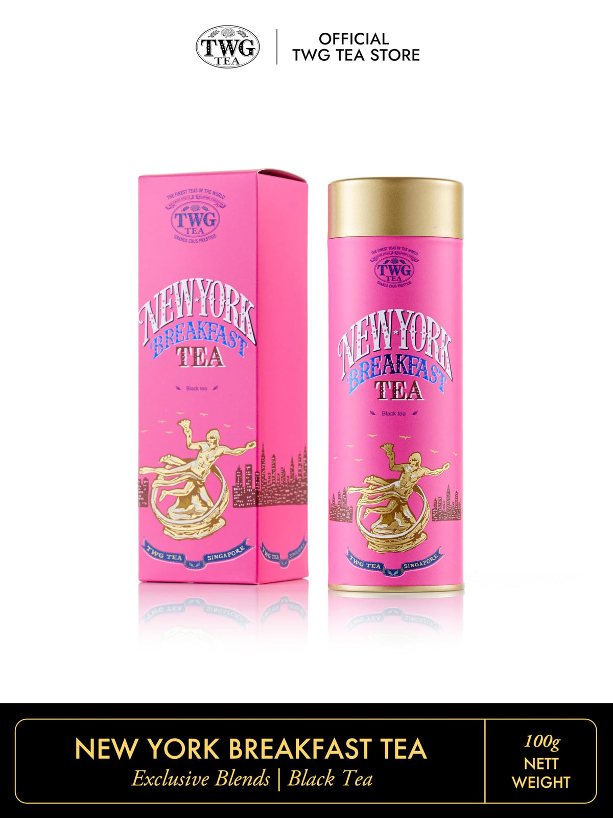 TWG New York Breakfast Tea - Loose Leaf Black Tea with Cocoa Husk, 100 g