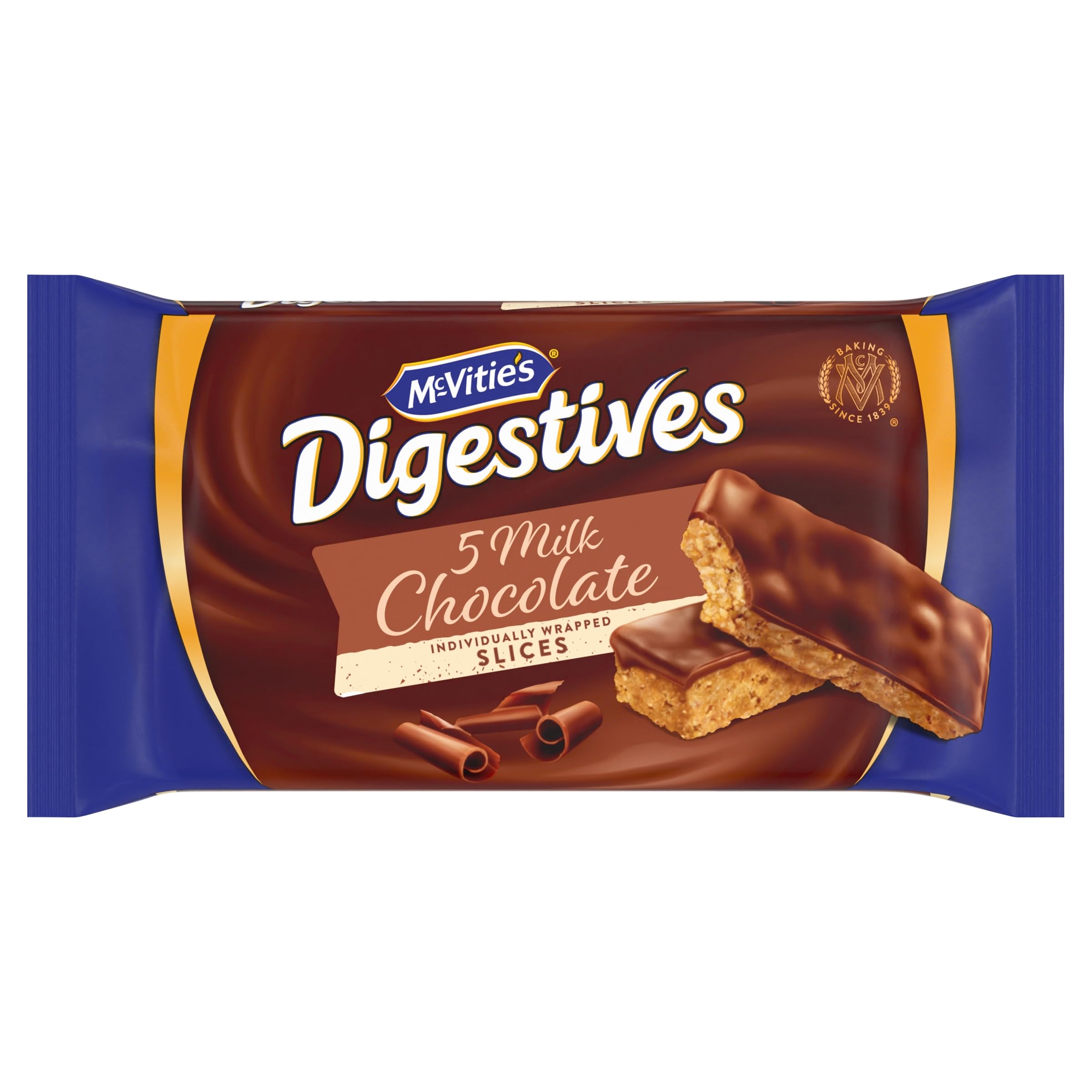 McVitie's Digestives Milk Chocolate Slices, 5 Slices, 124 g (Pack of 1) 3