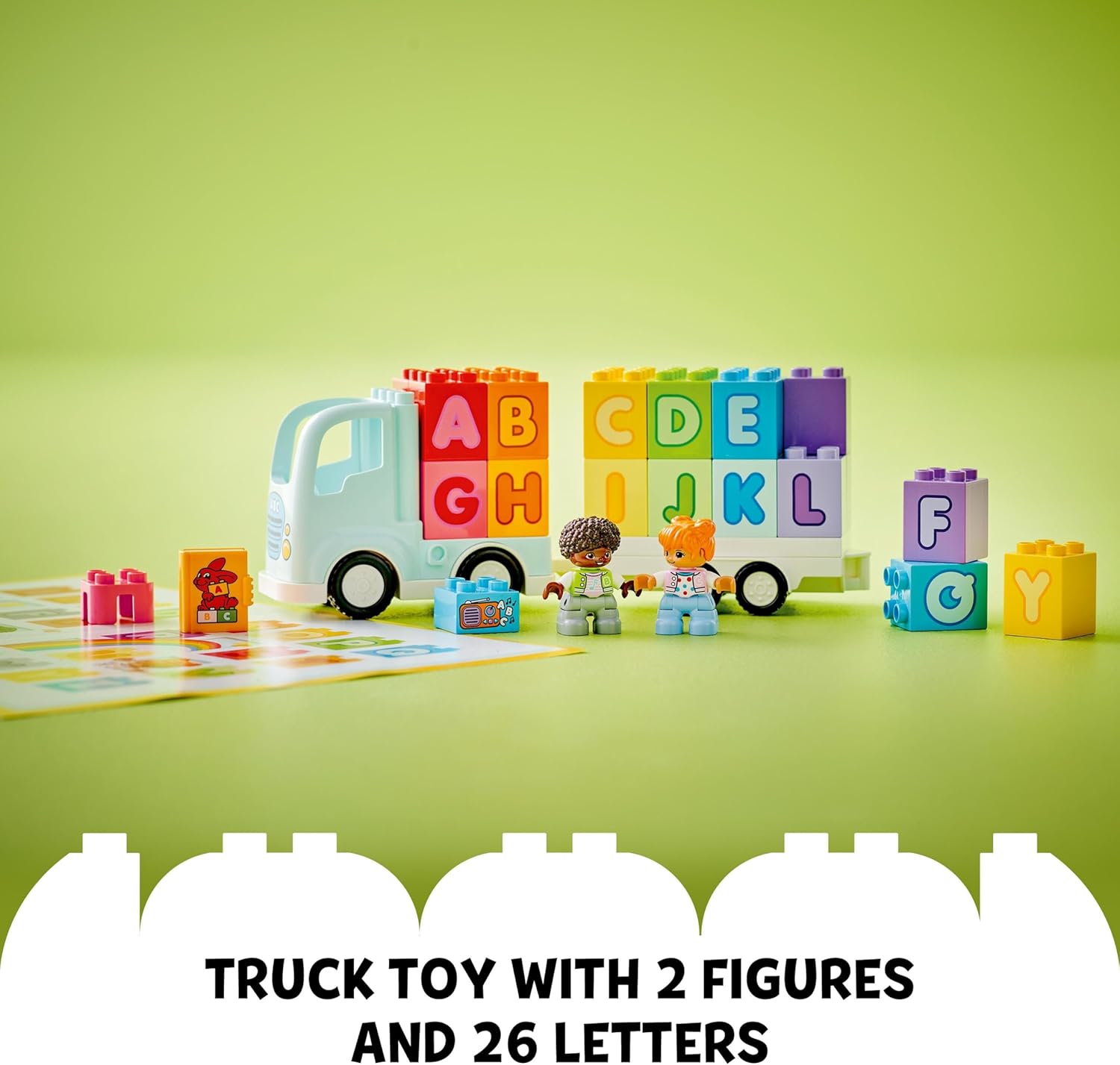 LEGO DUPLO Town Alphabet Truck Toy - Educational Building Playset for Toddlers 2+