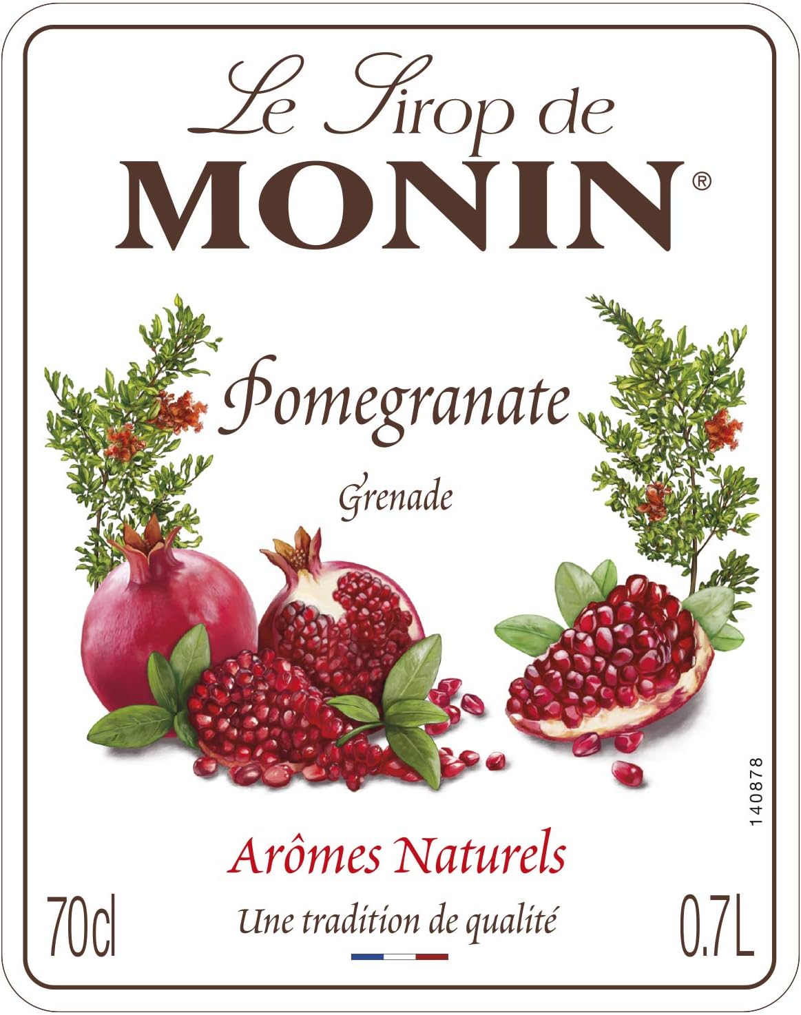 Monin Pomegranate Syrup 700ml Glass Bottle 5