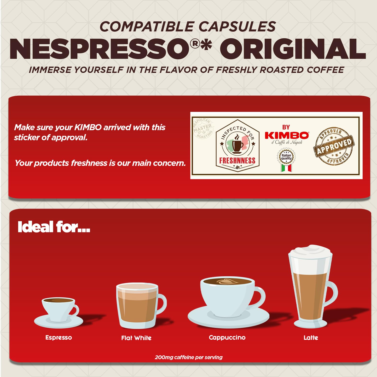 Kimbo Espresso Barista Capsules | 100% Arabica Coffee Pods, Medium Dark Roast | Nespresso Compatible Aluminium Capsules, Italian Roast 3