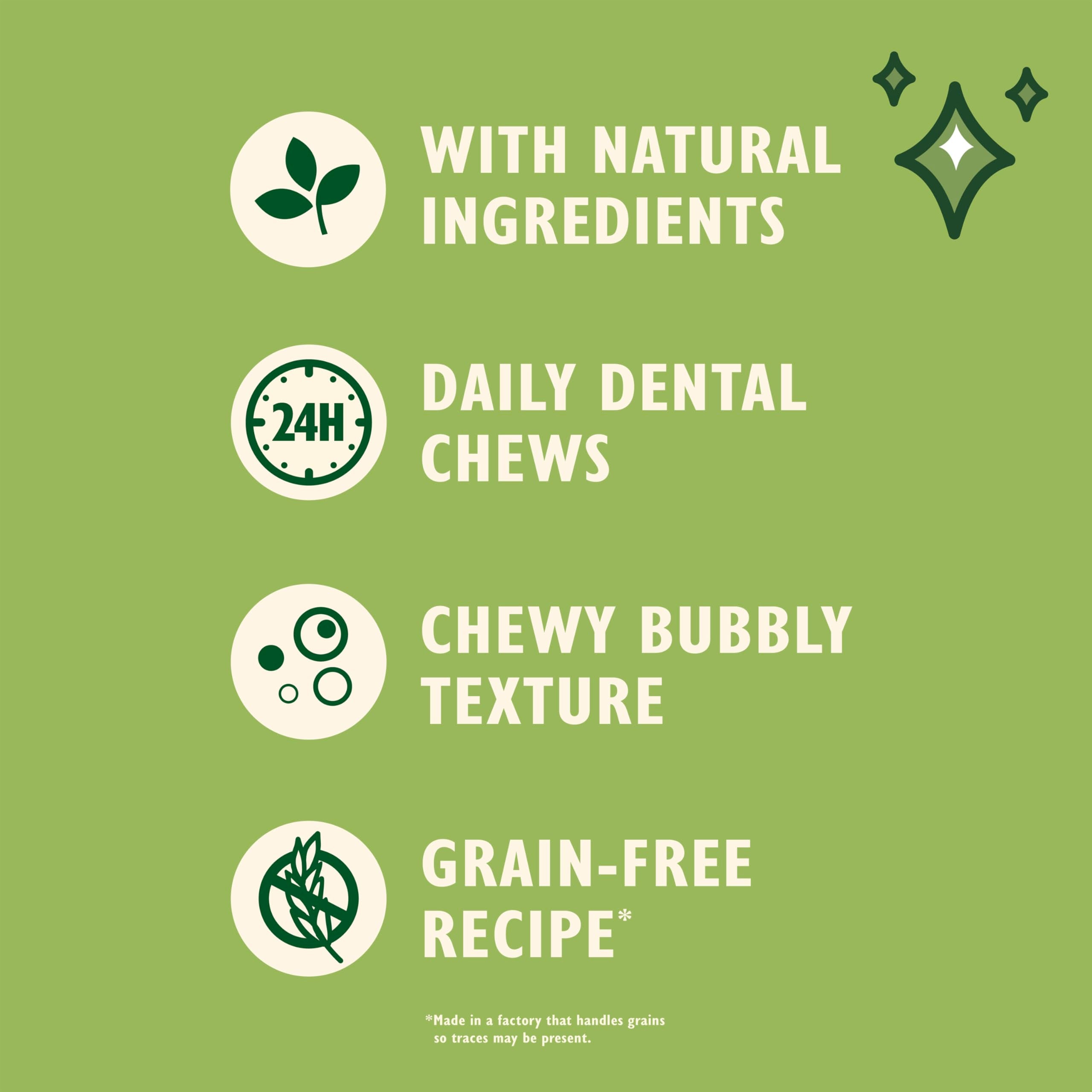 Lily's Kitchen Woofbrush Small Dental Dog Chews - Grain-Free, Vet Approved | 7 Chews per Pack