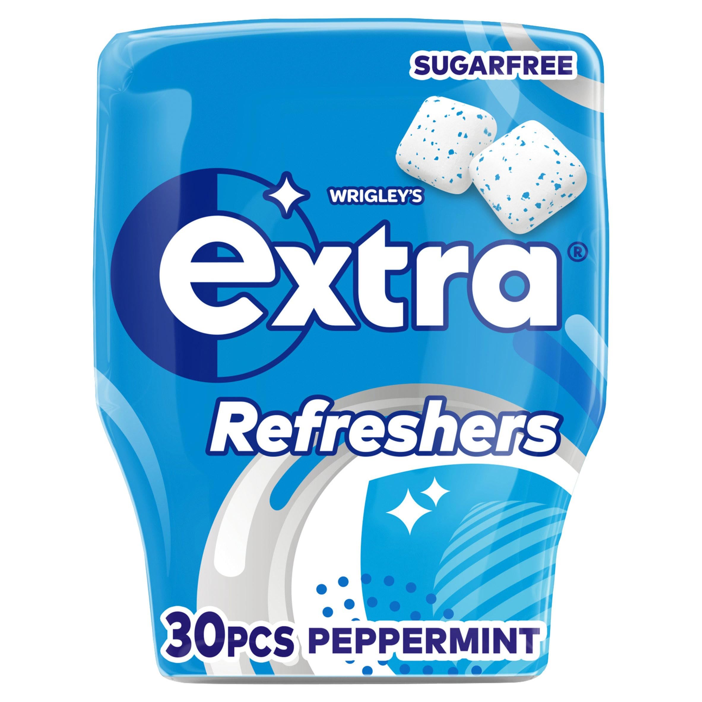 Extra - Peppermint Refreshers Sugar-Free Chewing Gum (30 Pieces)