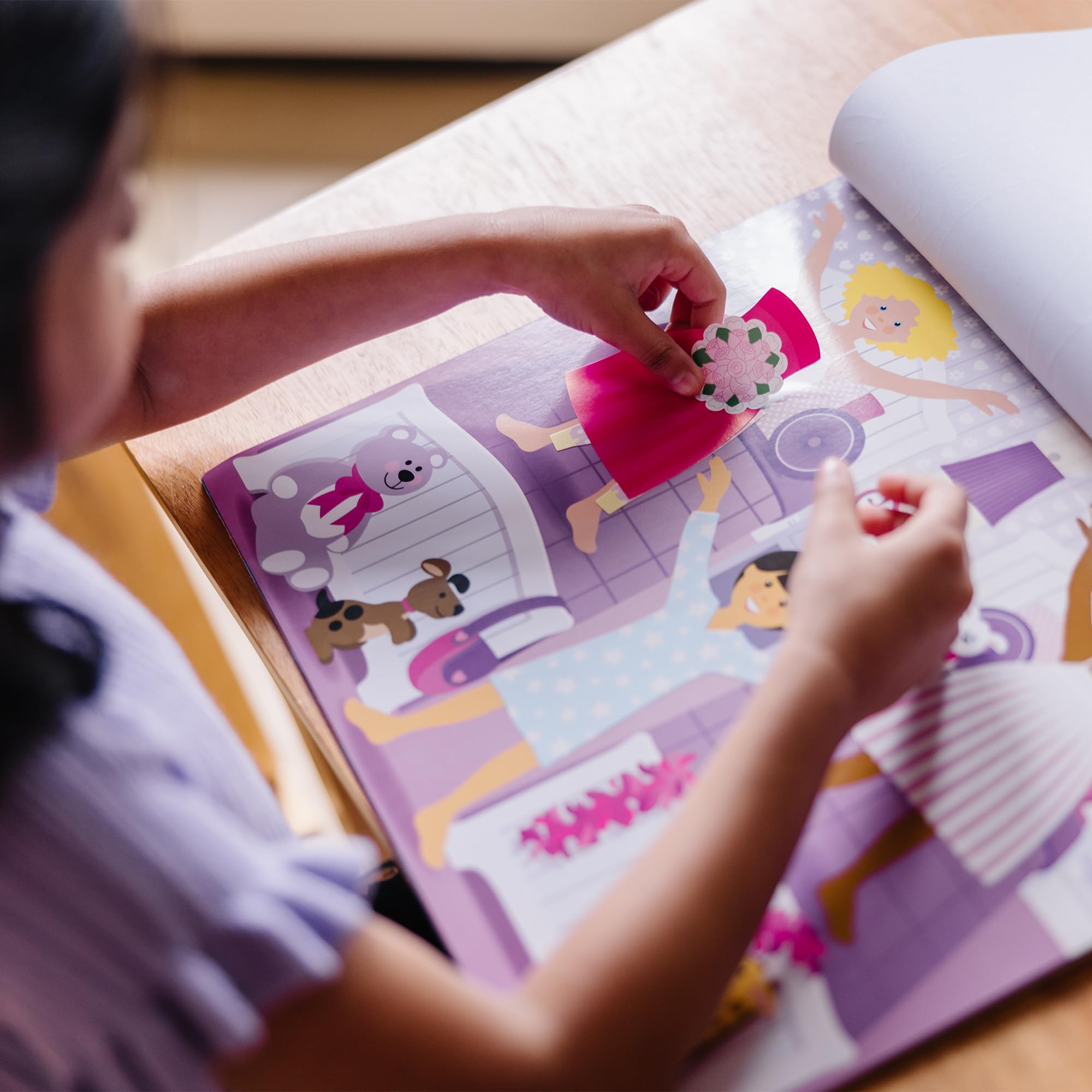 Melissa & Doug Reusable Sticker Pad - Dress-Up | 165+ Cling Stickers & 5 Backgrounds | Ages 3-8 10