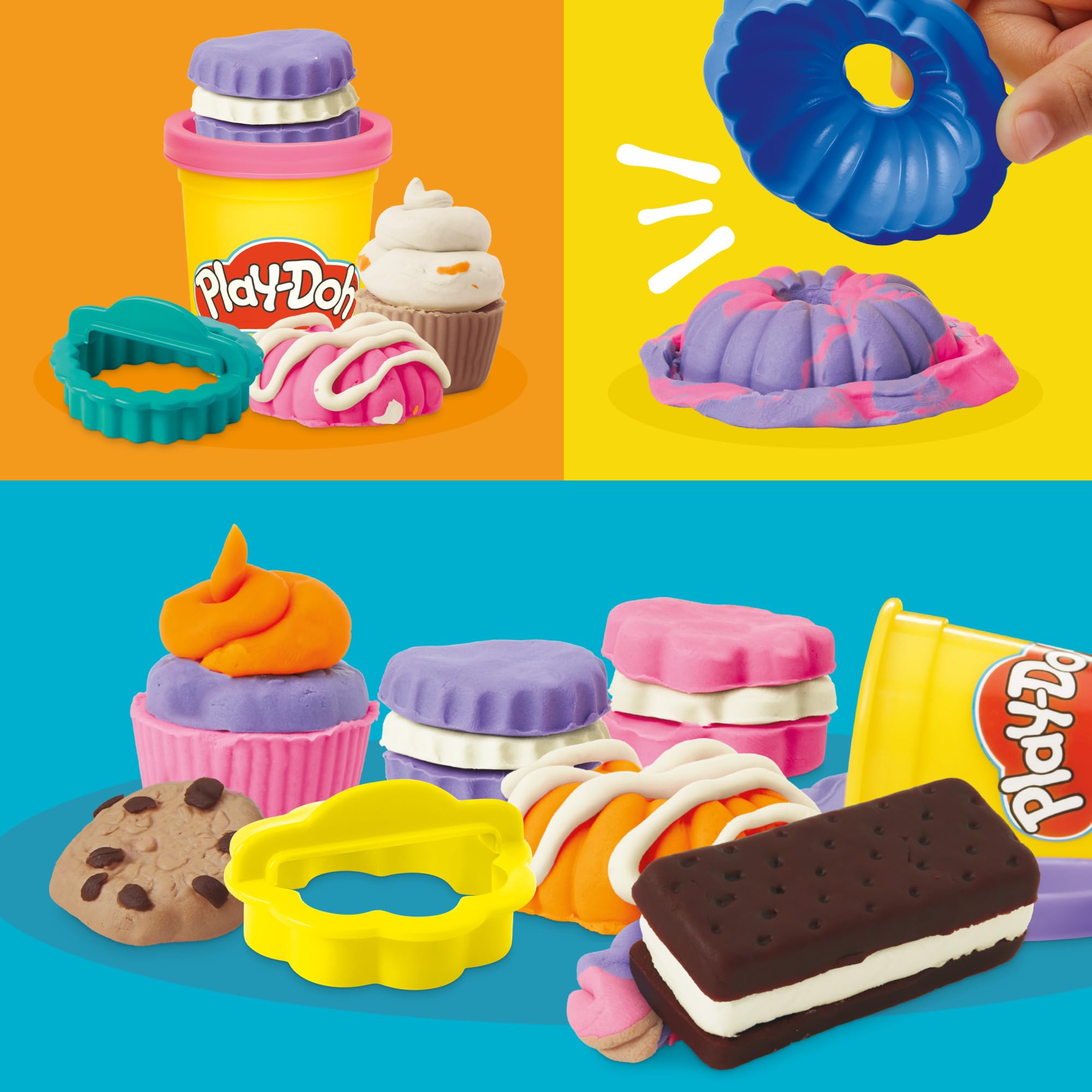 Play-Doh Little Bakery Playset - Pretend Kitchen Play for Kids 3 Years and Up