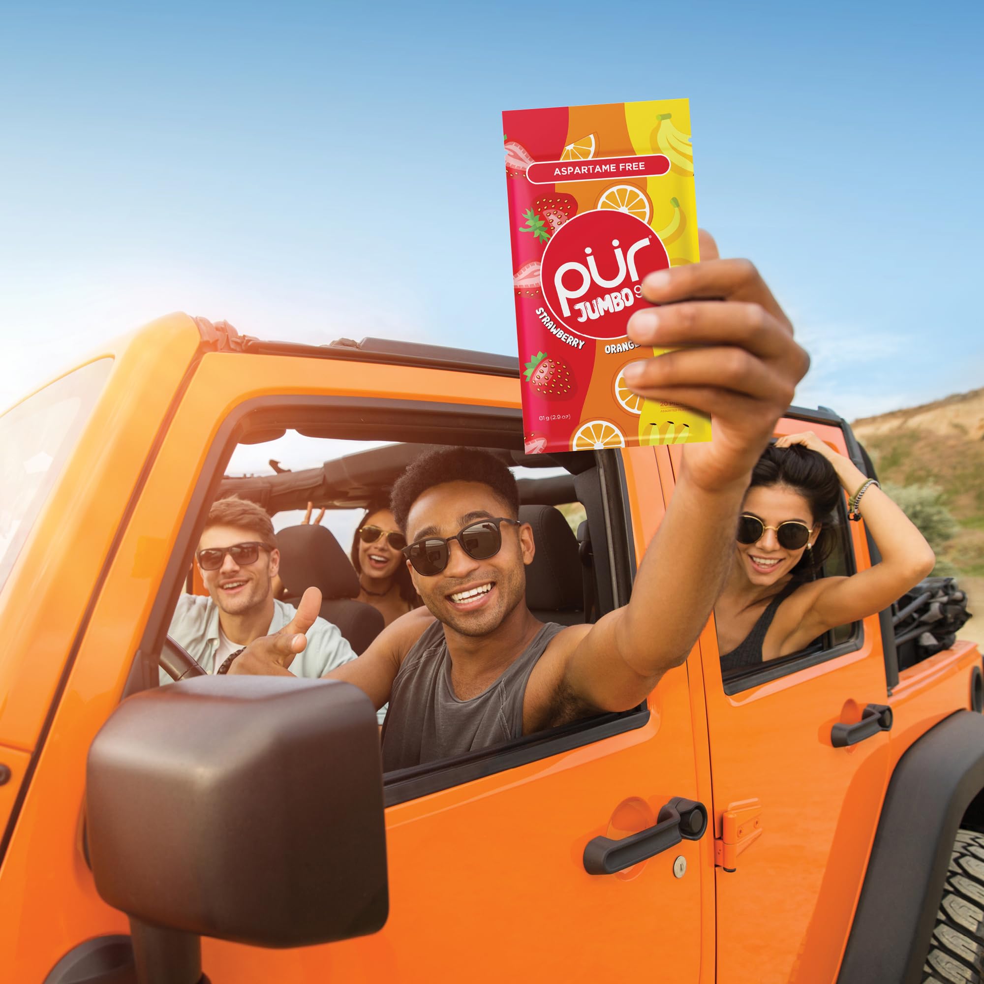 PUR - Jumbo Gum Chewing Gum (81g, Resealable Bag) 3