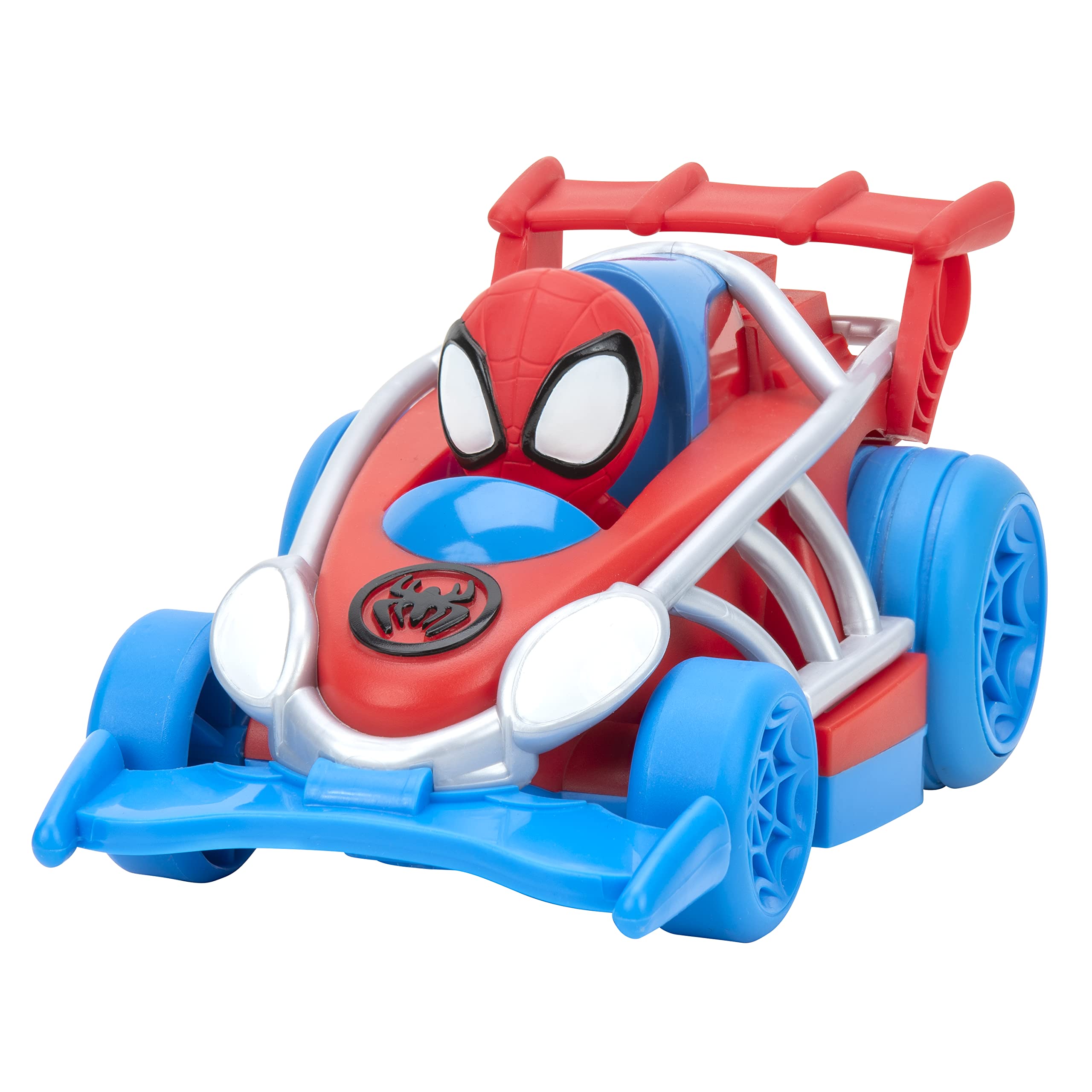 Spidey and his Amazing Friends Webbed Wheelie Pull Back Vehicle with Spidey Figure (SNF0015) 7