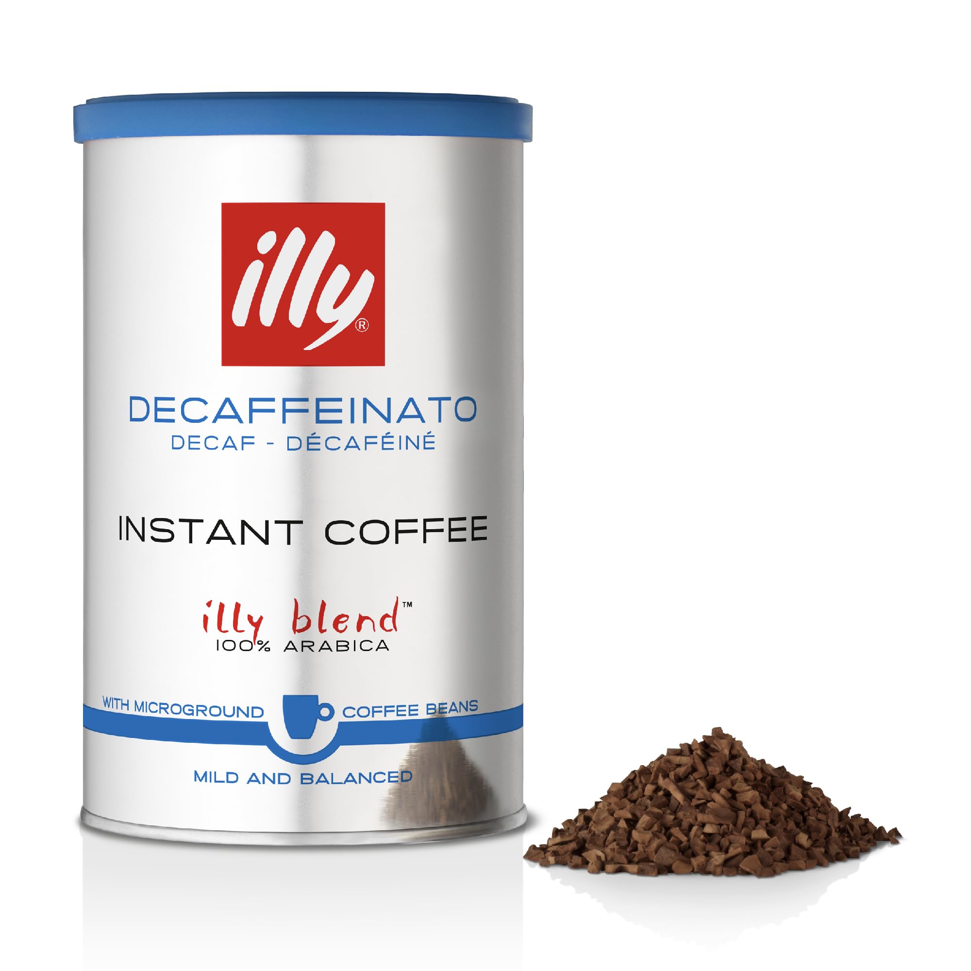 illy Decaffeinated Instant Coffee, Medium Roast, 100% Arabica, 6 x 95g