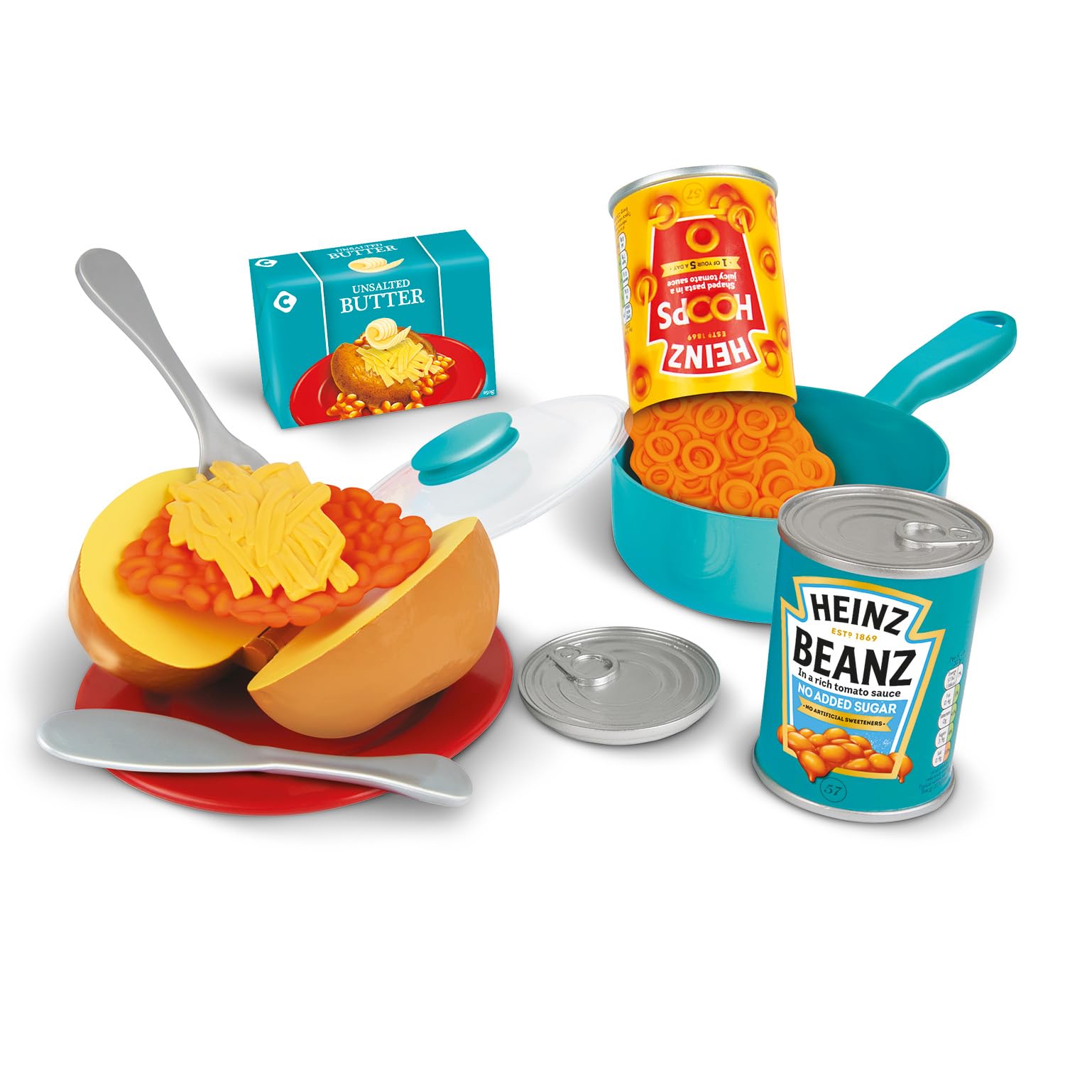 Casdon Heinz Beanz & Hoops Make & Play Set - Pretend Play Kitchen Toy for Ages 2+
