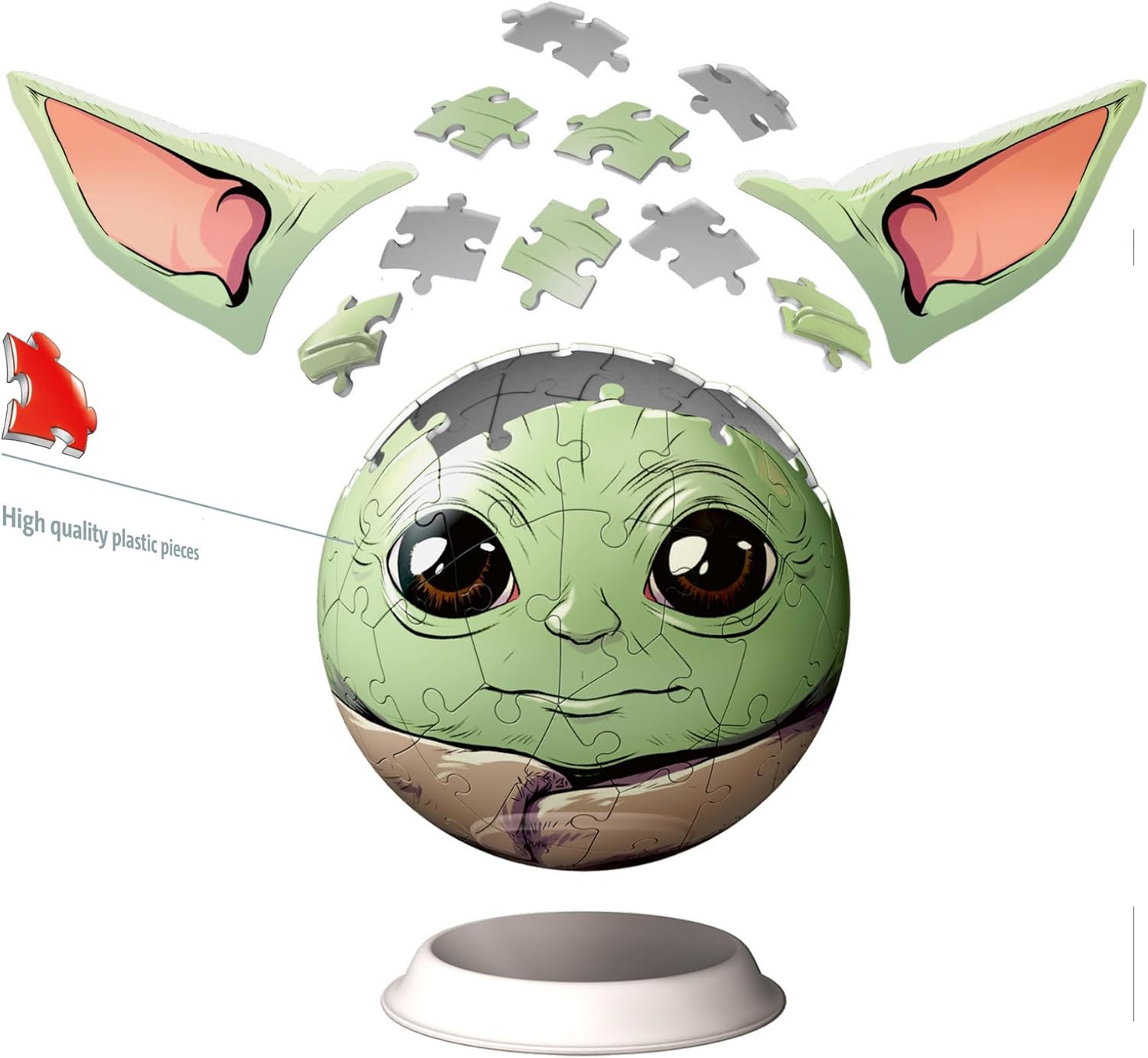 Ravensburger Star Wars Stitch Mandalorian Grogu 3D Jigsaw Puzzle Ball with Ears 4