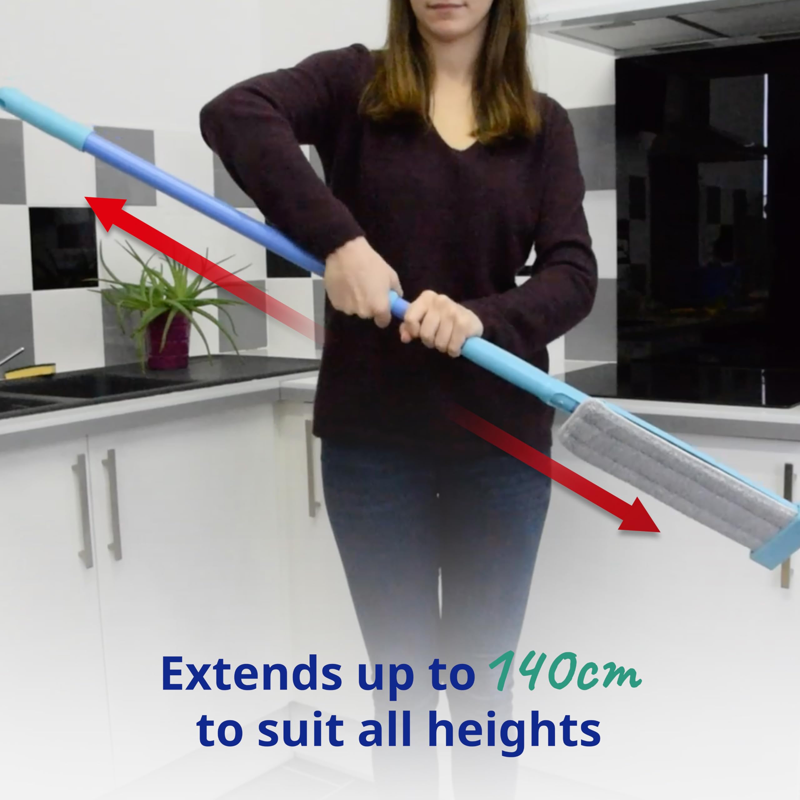 Spontex Easy System Max+ Microfibre Flat Mop with Integrated Wringing System 3