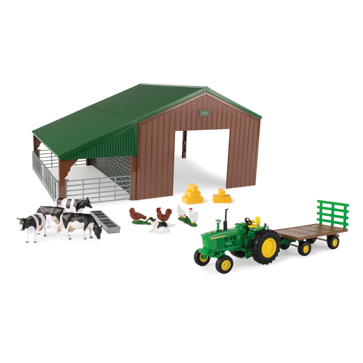 Britains John Deere 736 Farm Building Set | 1:32 Scale Tractor Playset | Ages 3+