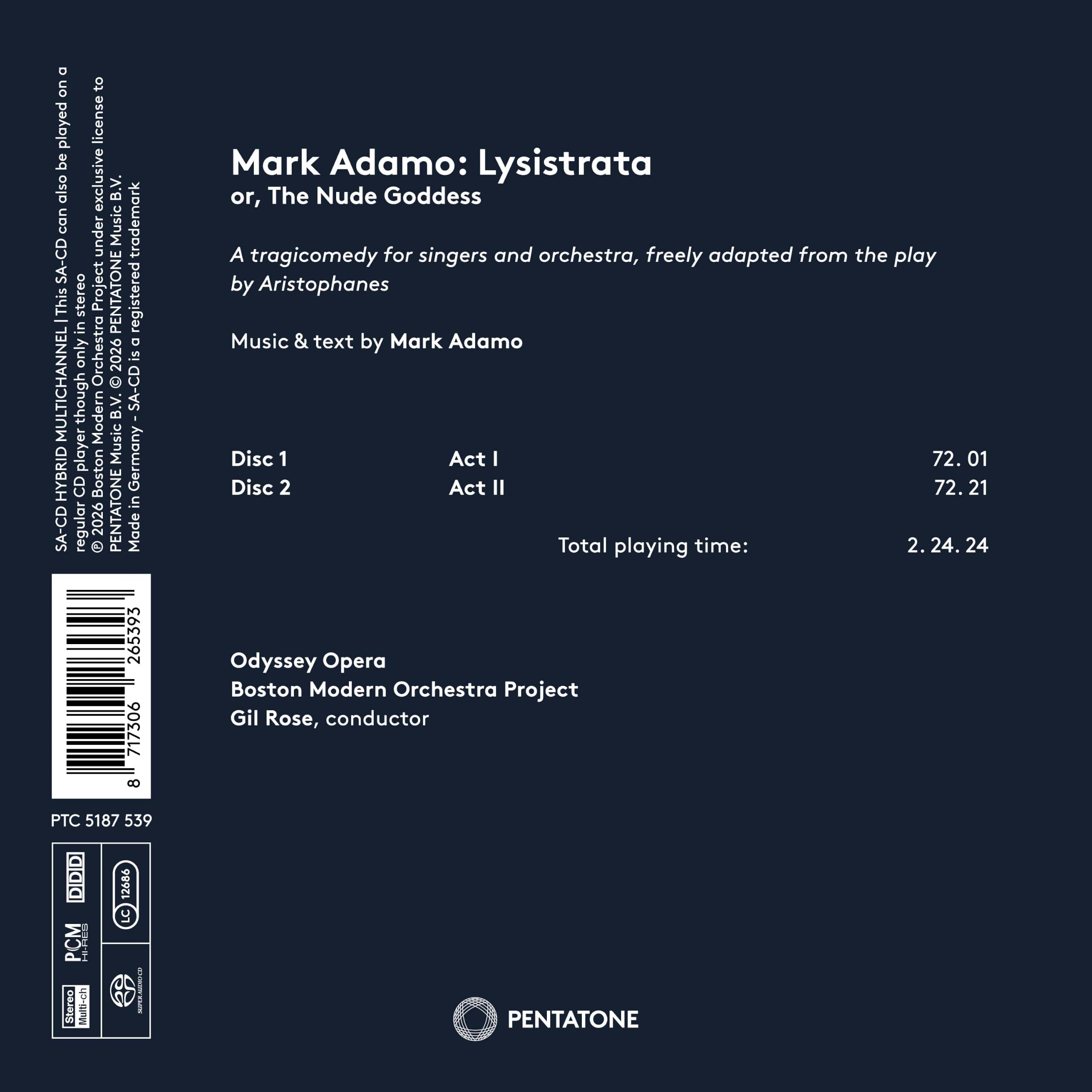 Mark Adamo - Lysistrata, or The Nude Goddess [Double CD]