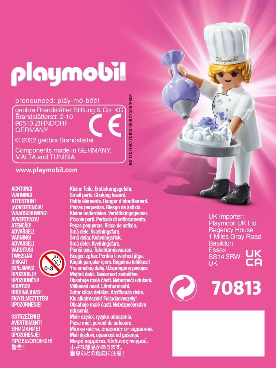 Playmobil 70813 Pastry Chef Playset - Collectible Figure with Chef Hat & Piping Bag, Ages 4-10 4