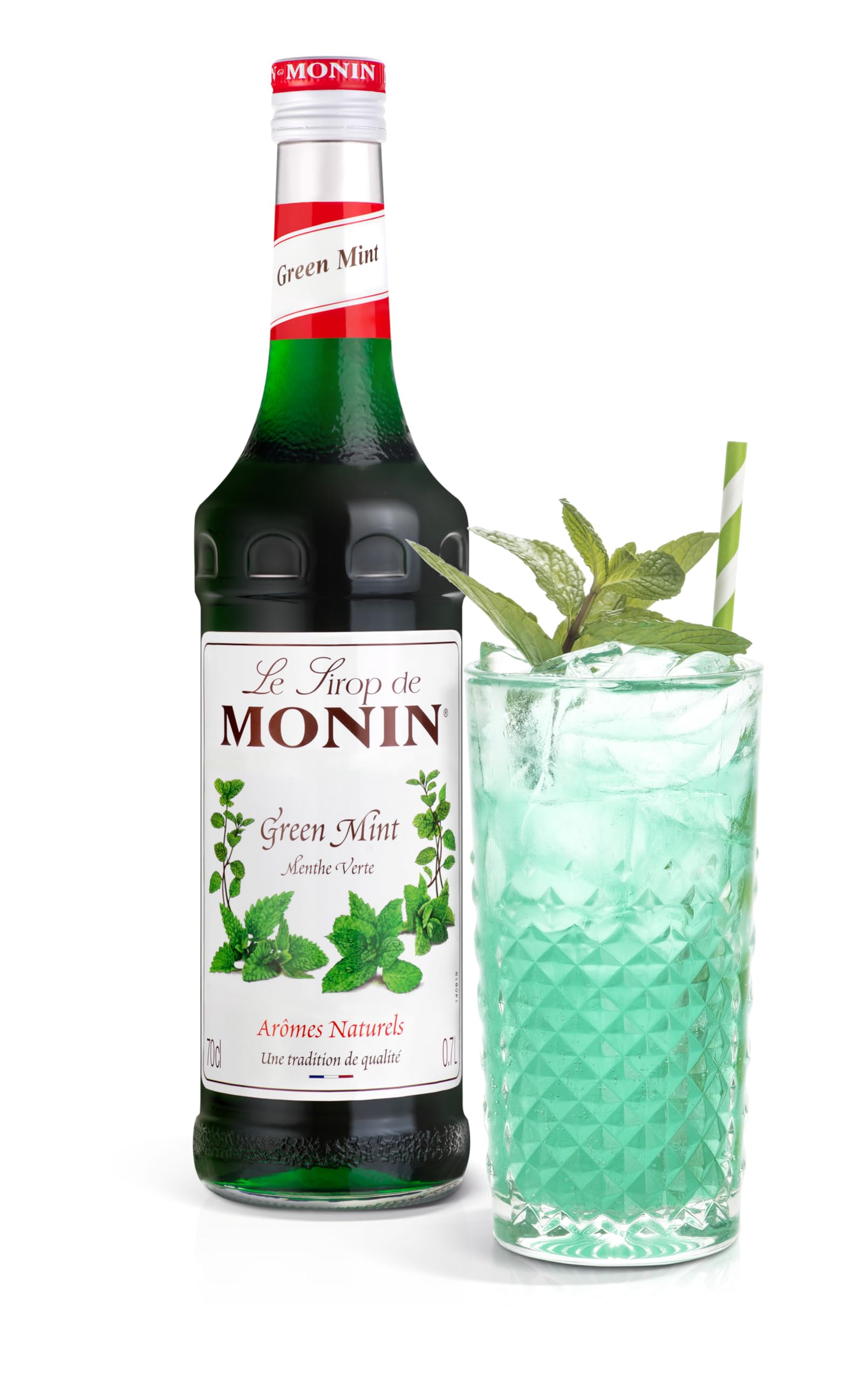 MONIN Green Mint Syrup 700ml - Vegan, Allergen-Free, Natural Flavouring for Cocktails, Mocktails & Drinks 6