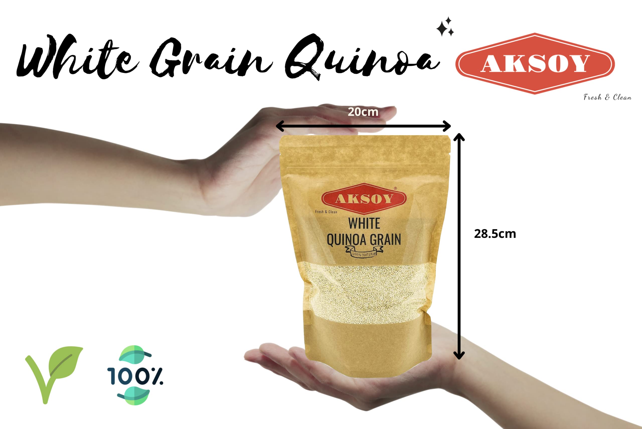 AKSOY White Quinoa Grain - Whole Grain, Ready-to-Cook | 1.25 kg 4