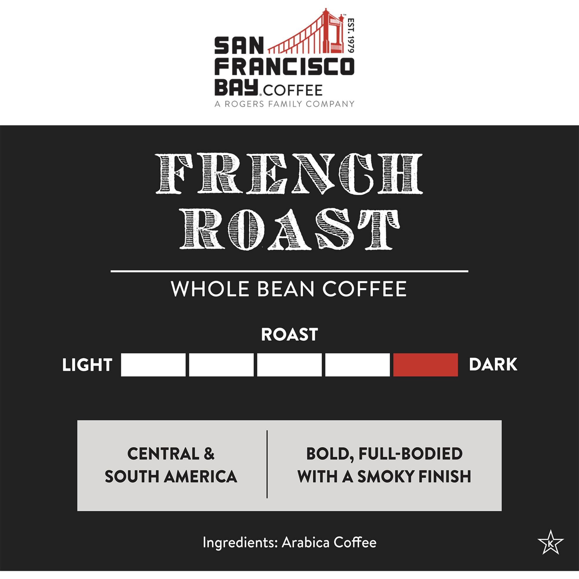 San Francisco Bay French Roast Whole Bean Coffee 908g - Dark Roast Arabica 7